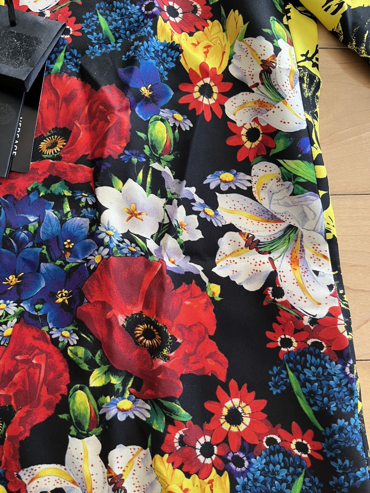 NWT - Versace Floral Silk Blouse - 2
