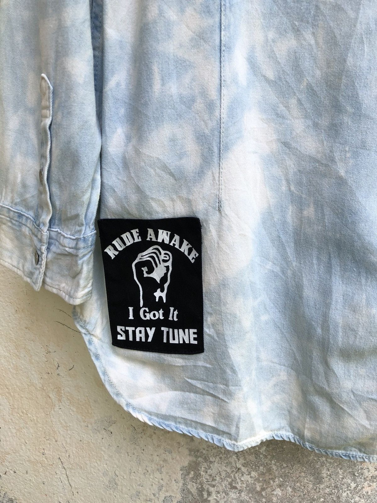 If Six Was Nine - Semanticdesign Acid Wash Patches Button L/S - 6