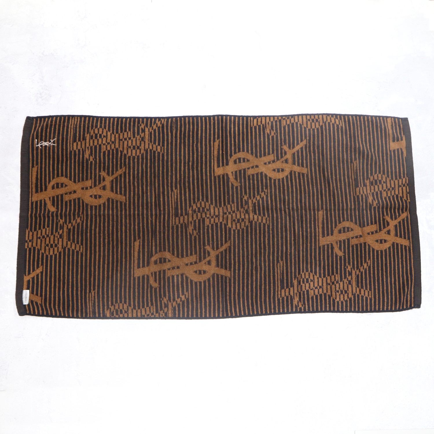 Vintage 90s YSL Yves Saint Laurent YSL Full Print Towel - 6