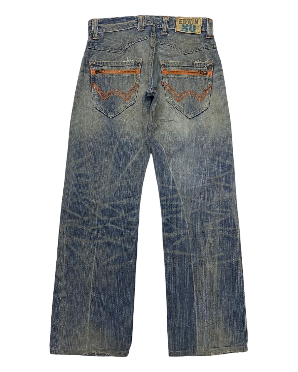 Archival Clothing - 🔥VINTAGE EDWIN BAGGY JEANS DISTRESSED DENIM RARE LGB STYLE - 3