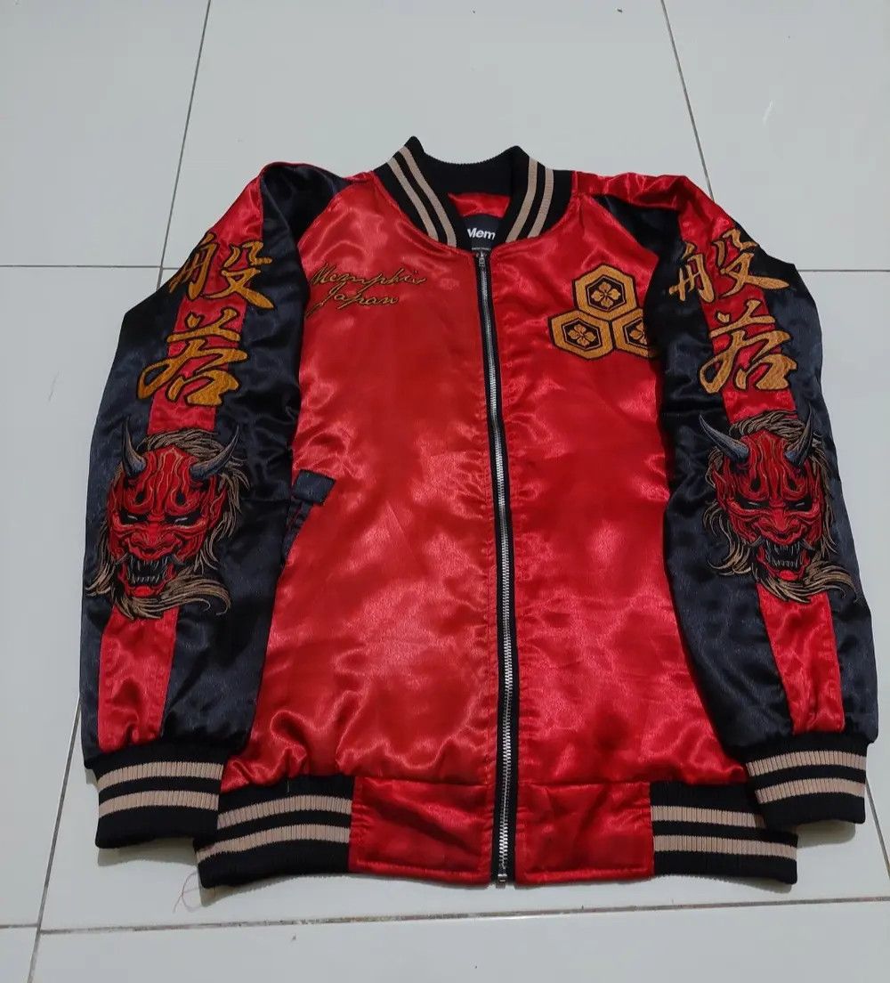 Sukajan Jacket Red Evil Vintage Streetwear Bomber - 5