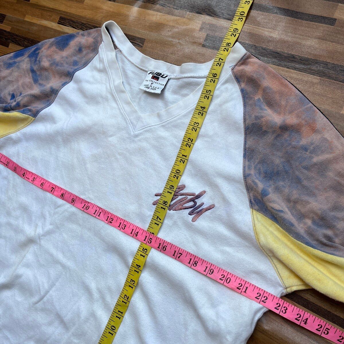 Vintage 1985 Fubu Collection Bleach Wash TShirt Made In USA - 4
