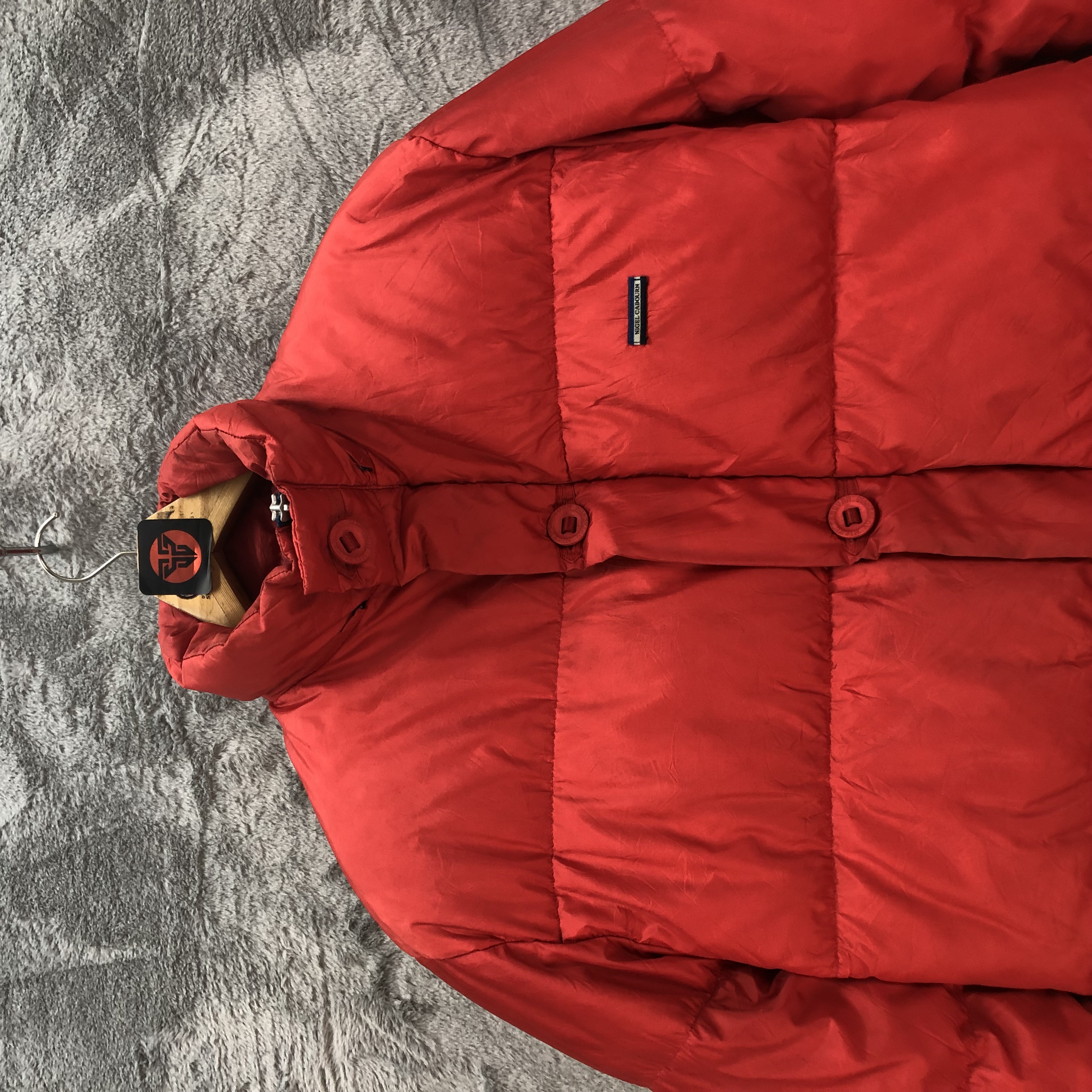 NIGEL CABOURN RED DOWN PUFFER JACKET #6553-73 - 2