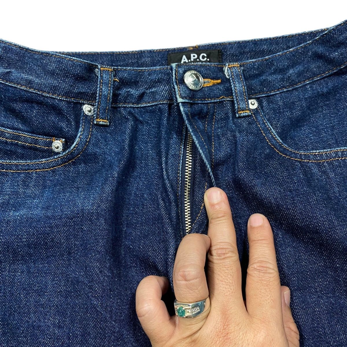 Vintage A.P.C Mini Skirt Denim Jeans - 3