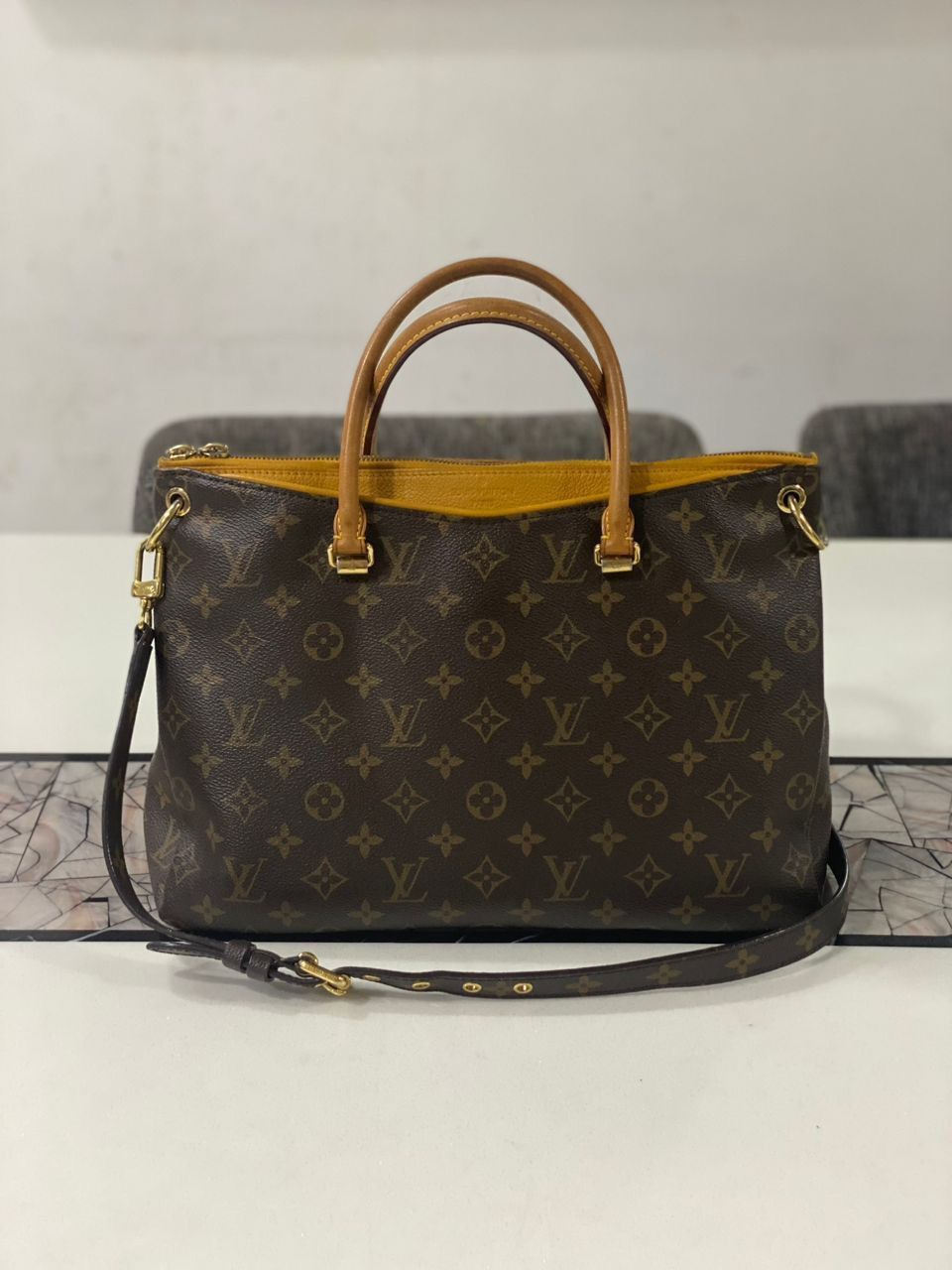Louis Vuitton Pallas MM Monogram Shoulder Bag - 12