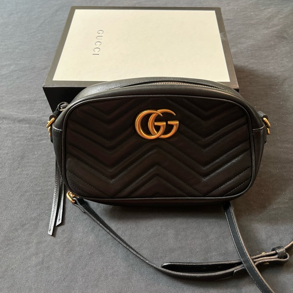 Gucci Marmont Small Crossbody Bag Black Leather - 3