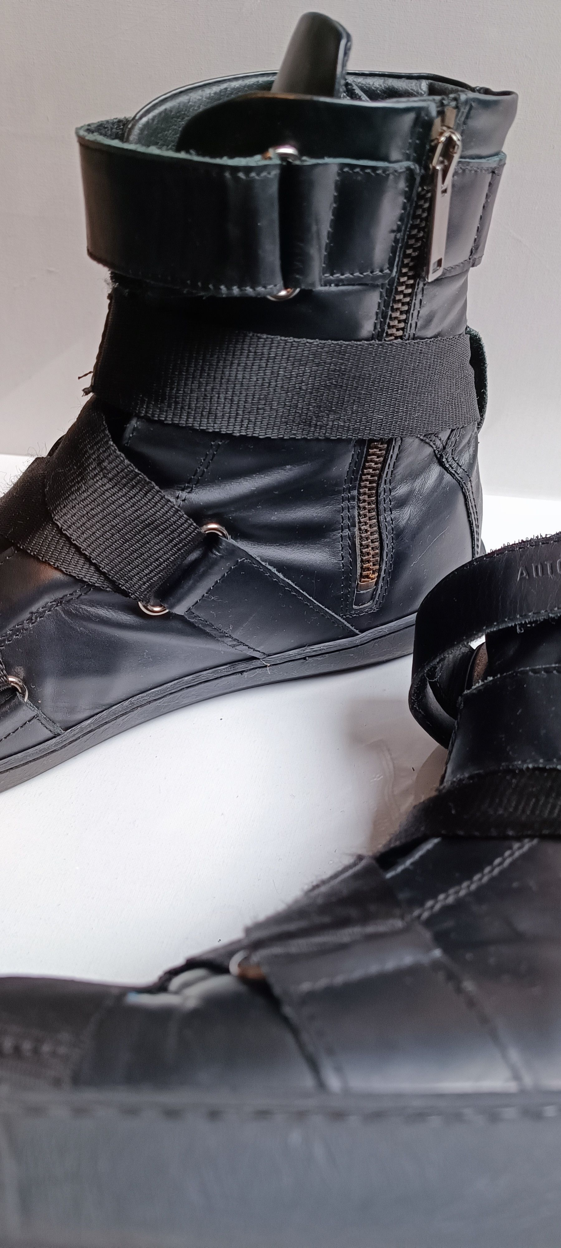 Antony Morato Men's Leather Biker Strap Boots DS - 7