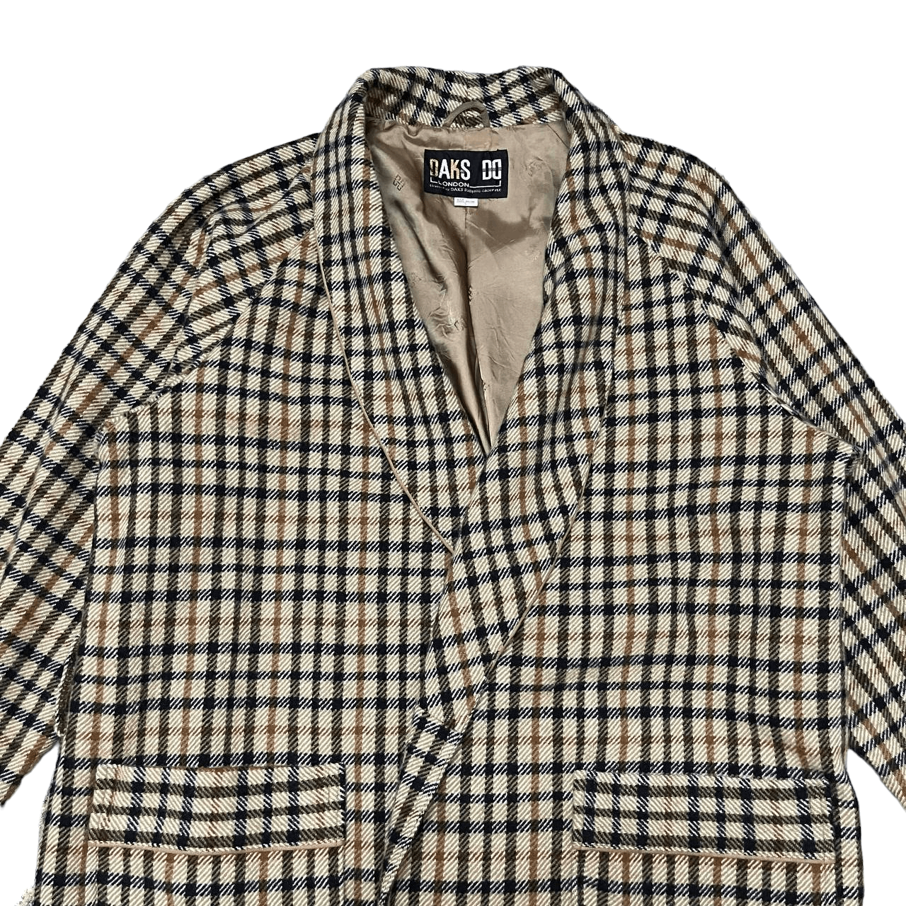 Vintage 70's Daks London Checkered Wool Bathrobe - 2