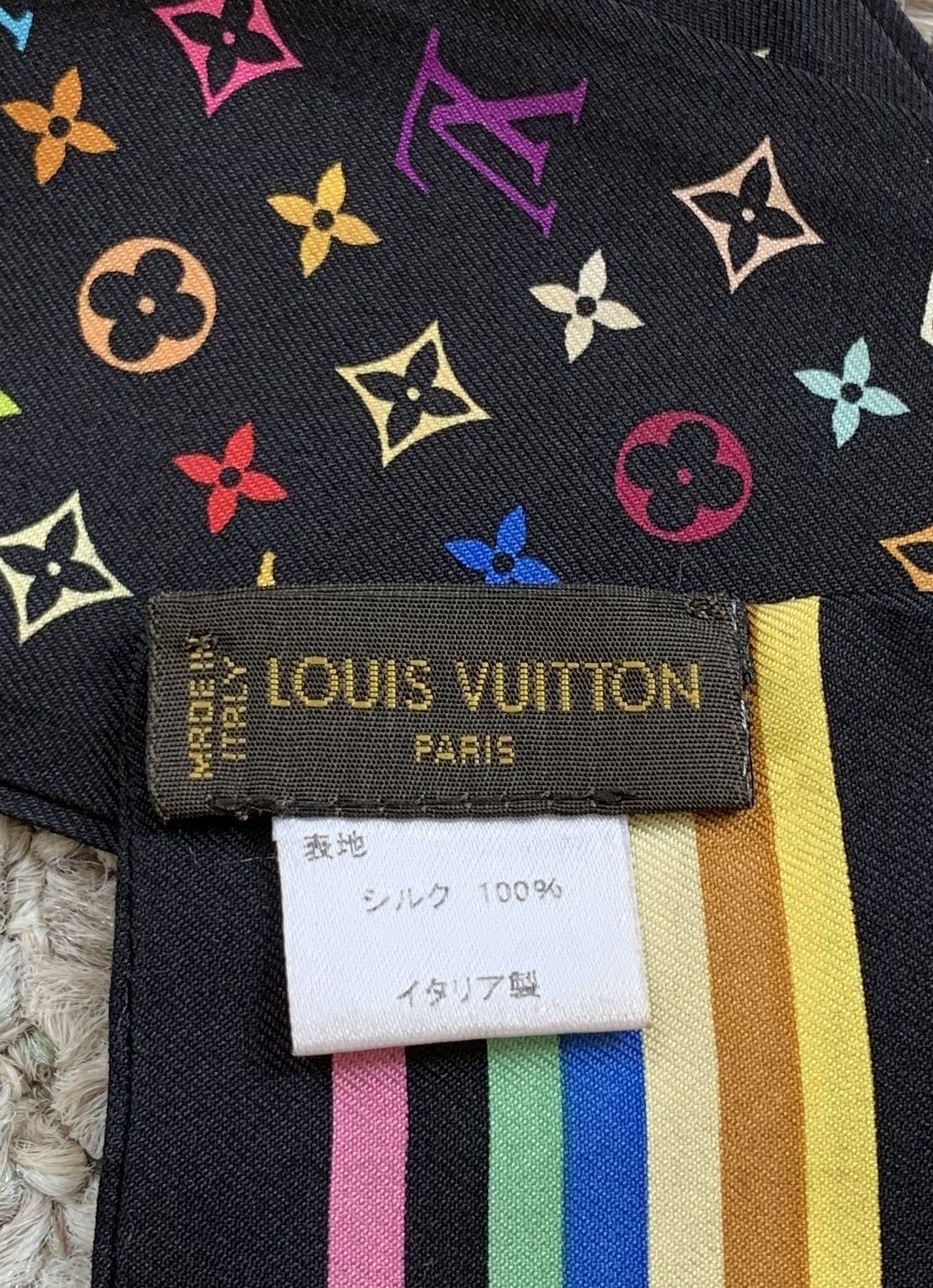 S/S 2003 Louis Vuitton Murakami Monogram Silk Scarf - 7