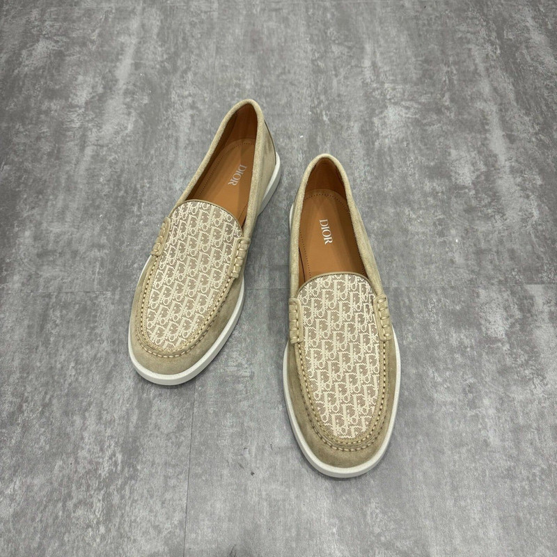 Dior Granville Printed Suede Loafers - 1