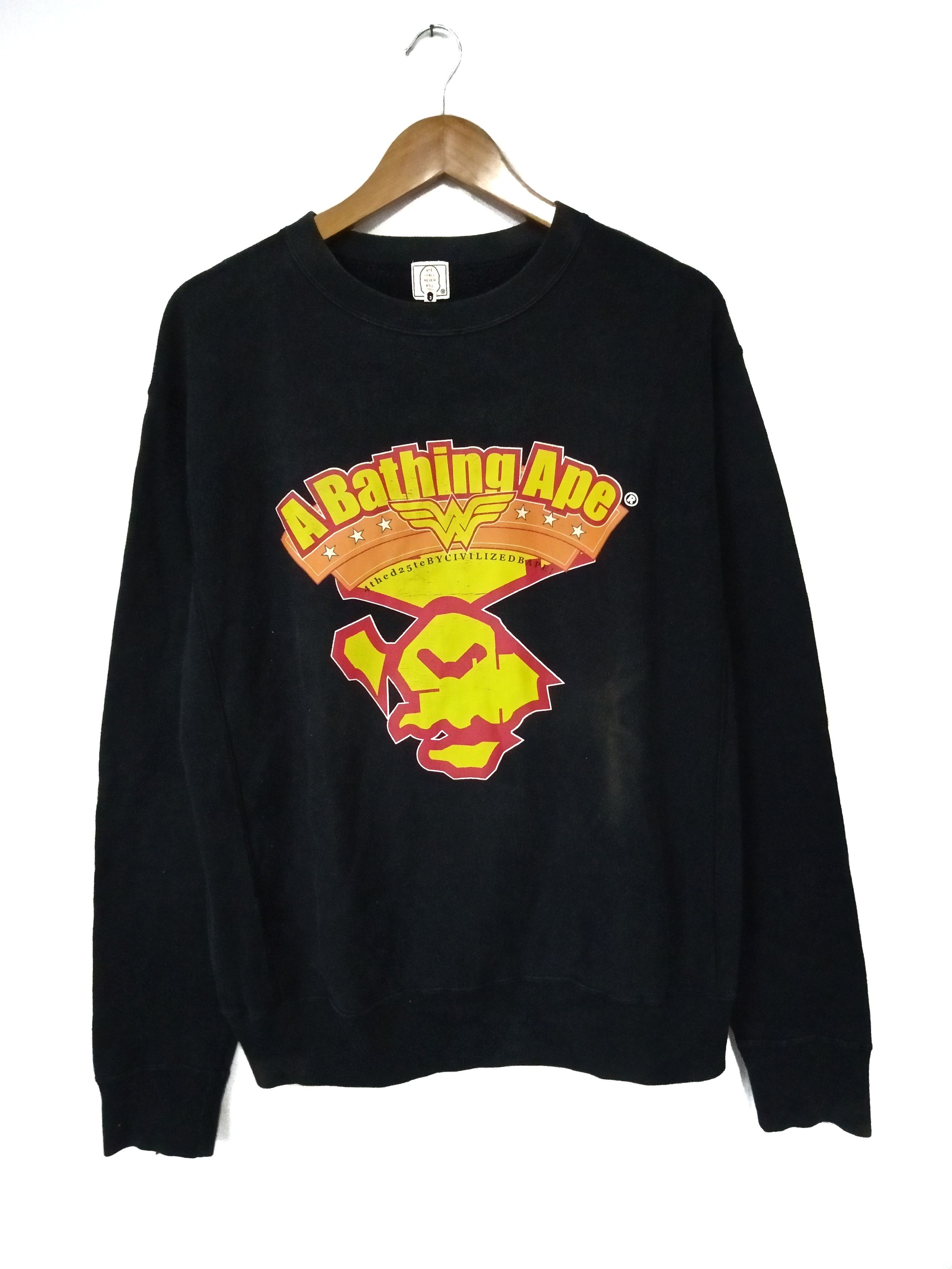 BAPE WONDER WOMAN CREWNECK SWEATSHIRTS - 1