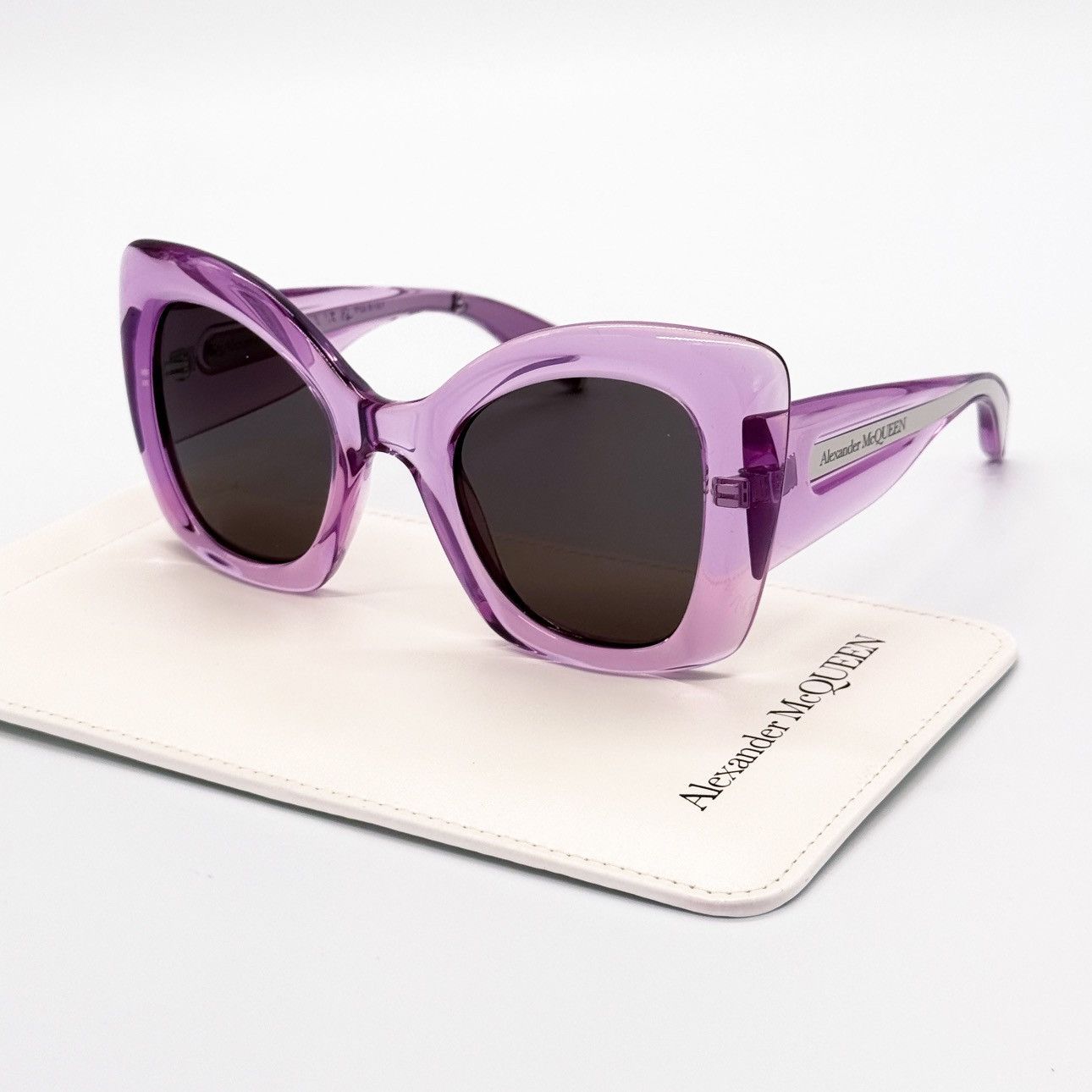 NEW ALEXANDER MCQUEEN AM0402S 004 PURPLE WOMEN SUNGLASSES - 1