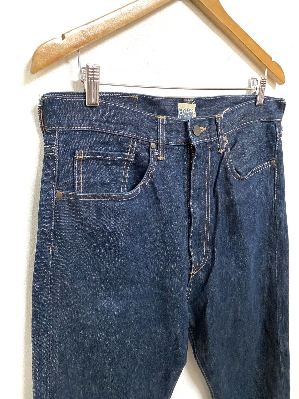 A Bathing Ape Vtg Straight Cut Jeans Japan Made - 6