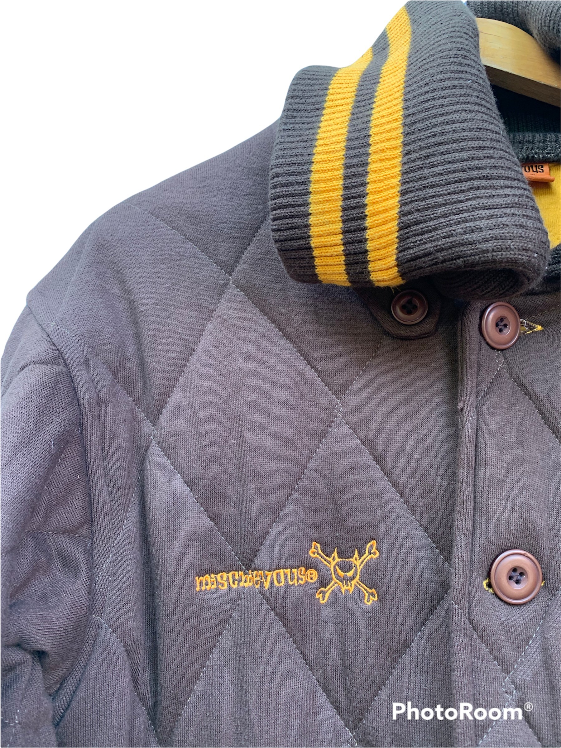 Vintage - Vintage Mischievous Big Collar Quilted Jacket - 5