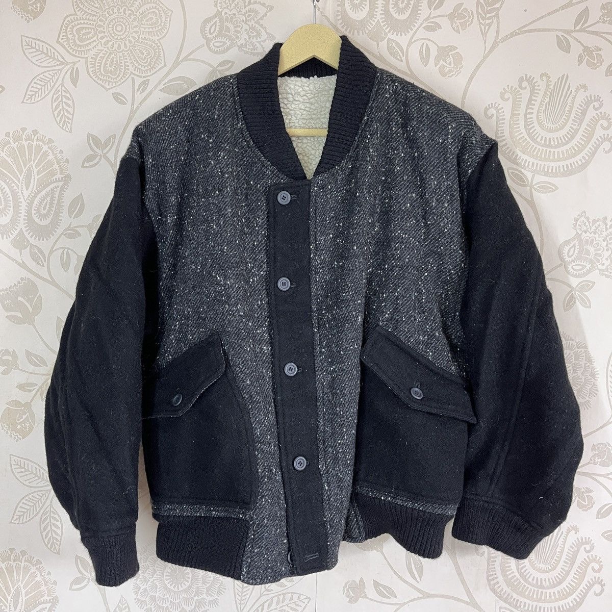 Vintage - Ithaca Bomber Knit Sweater Wool Japanese Designer - 1