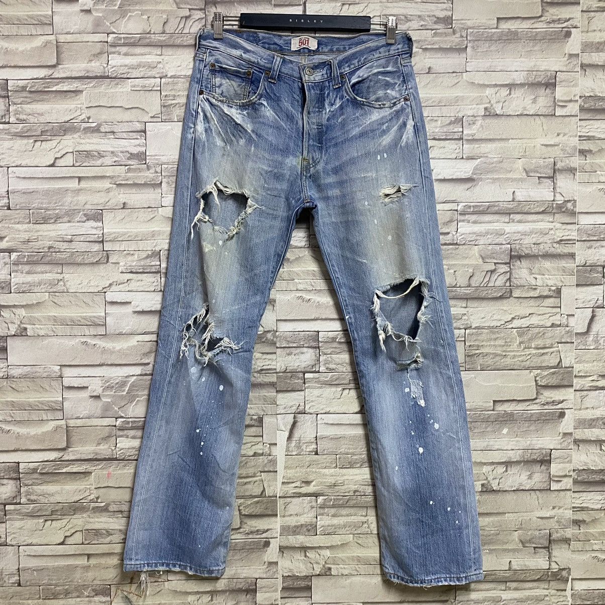 Y2K Levis 501 Painter Jeans Grunge 32x31 - 3