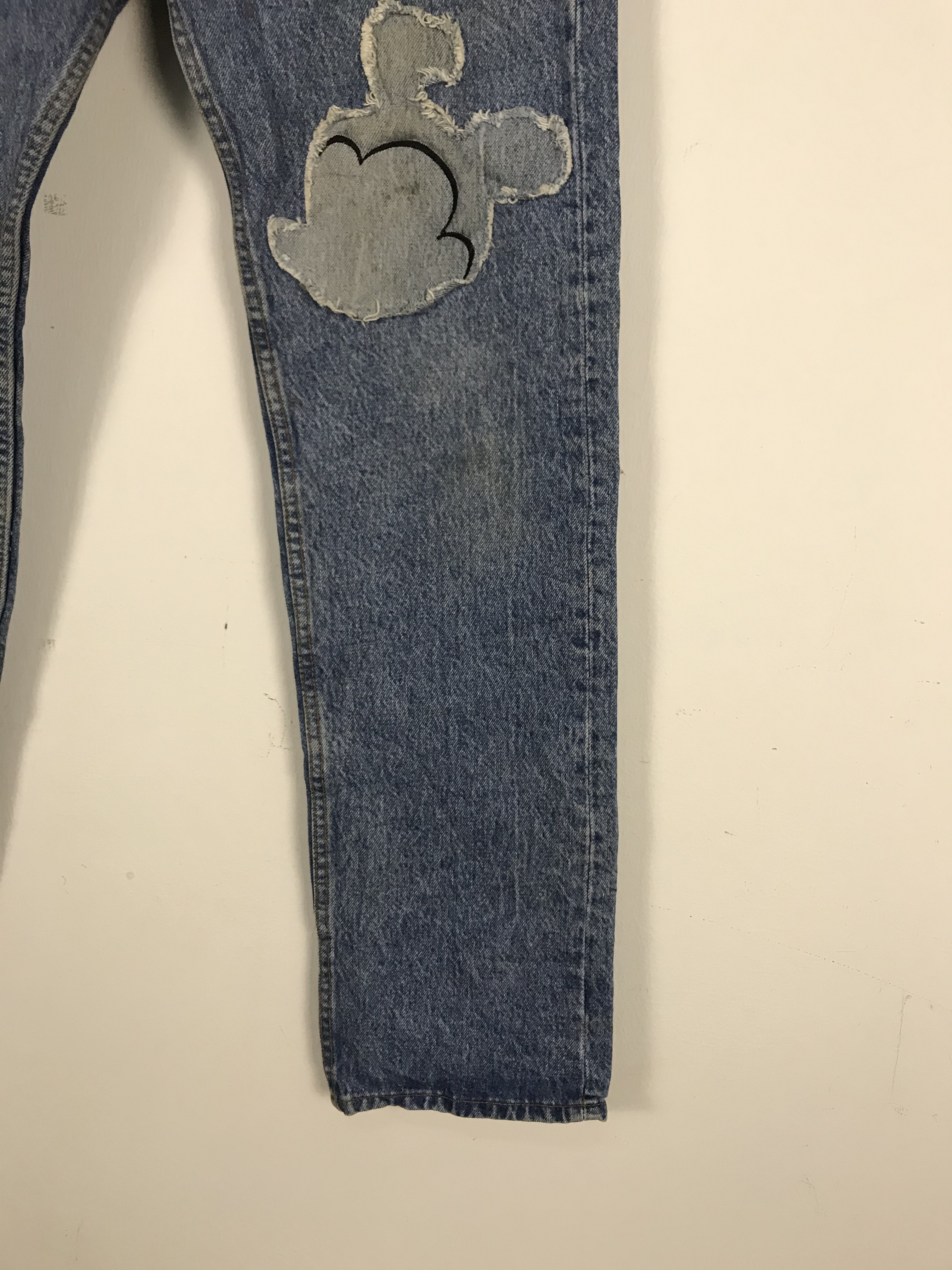 Size 30x31 Levis 501 Mickey Sta Patchwork Faded Jeans #2590 - 5