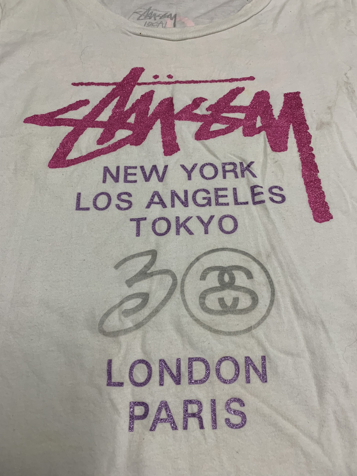 Vintage Stussy Usa World Tour Big logo Tshirt - 2
