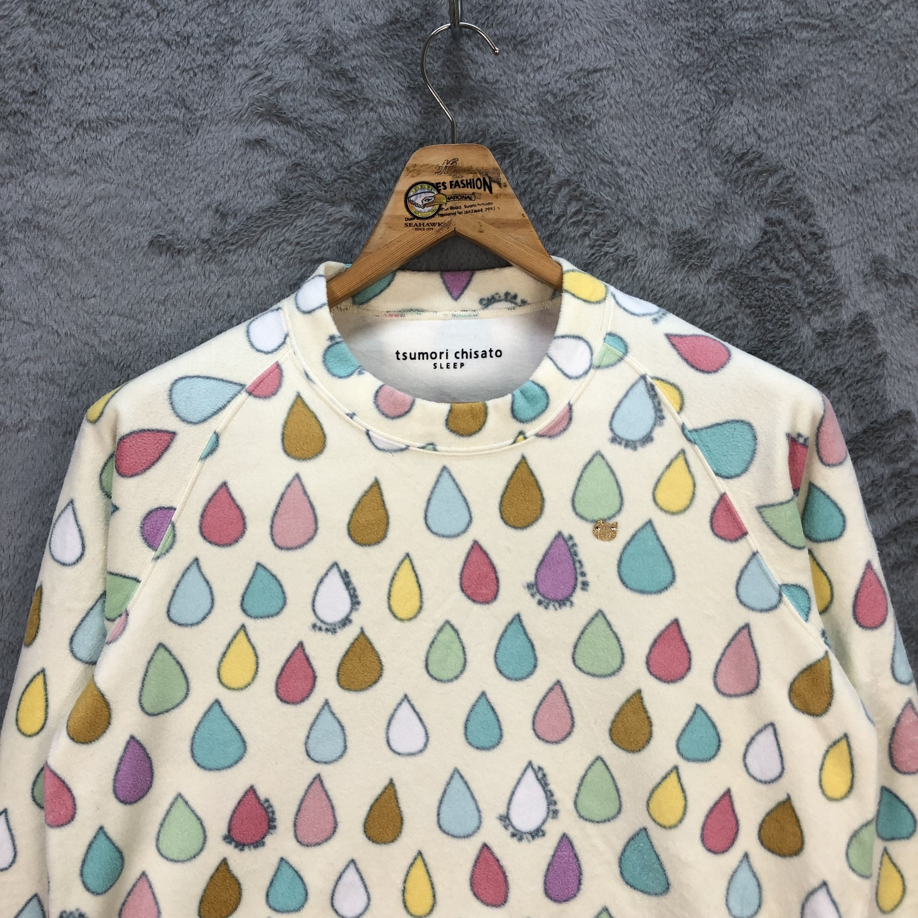 Tsumori Chisato Sleep Water Drop Fleece Sweatshirt #5683-202 - 2