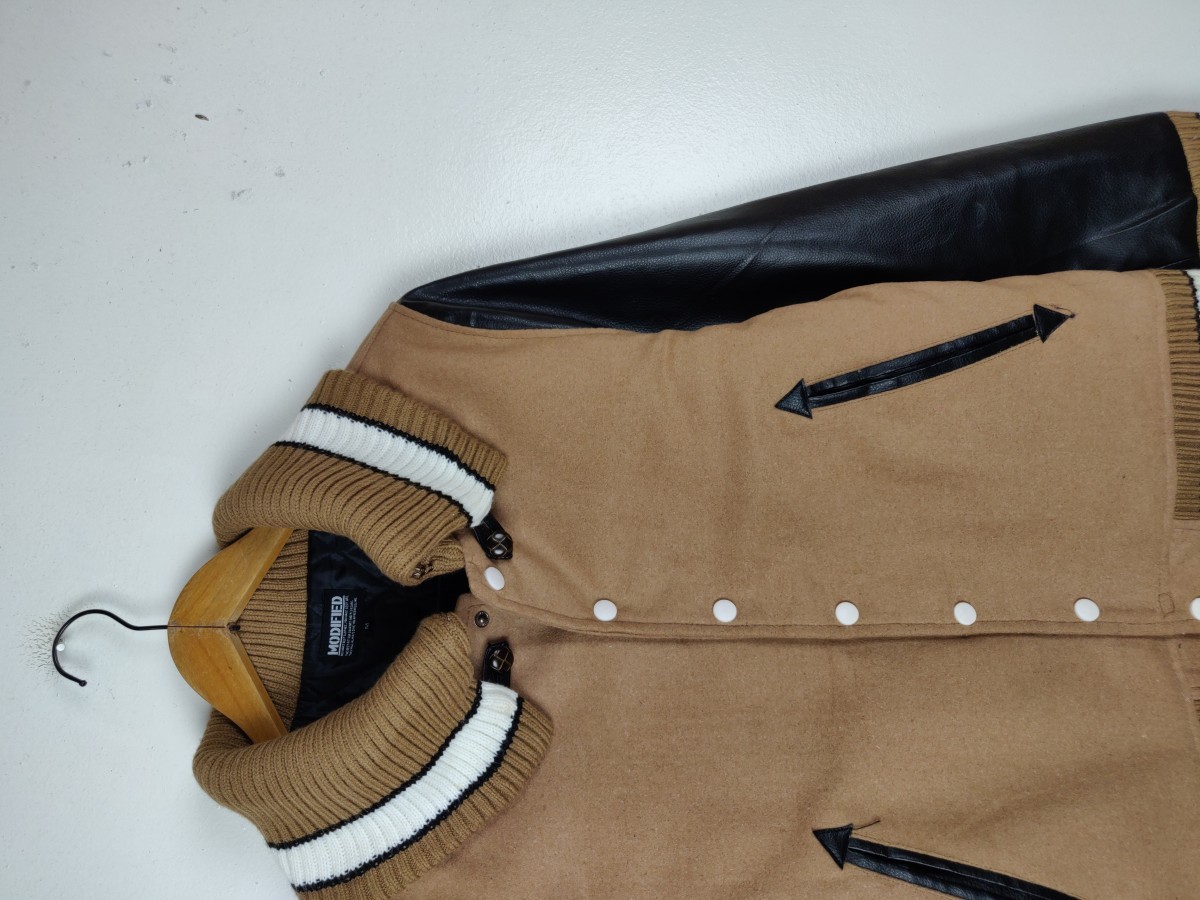 Japanese Brand - Modified High Collar Two Tone Jacket Streetwear - 5