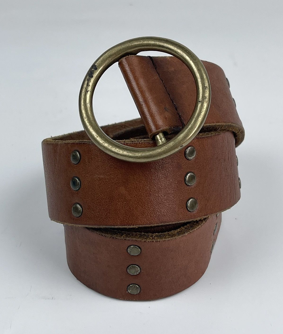 Genuine Leather - studded leather belt tc22 - 1