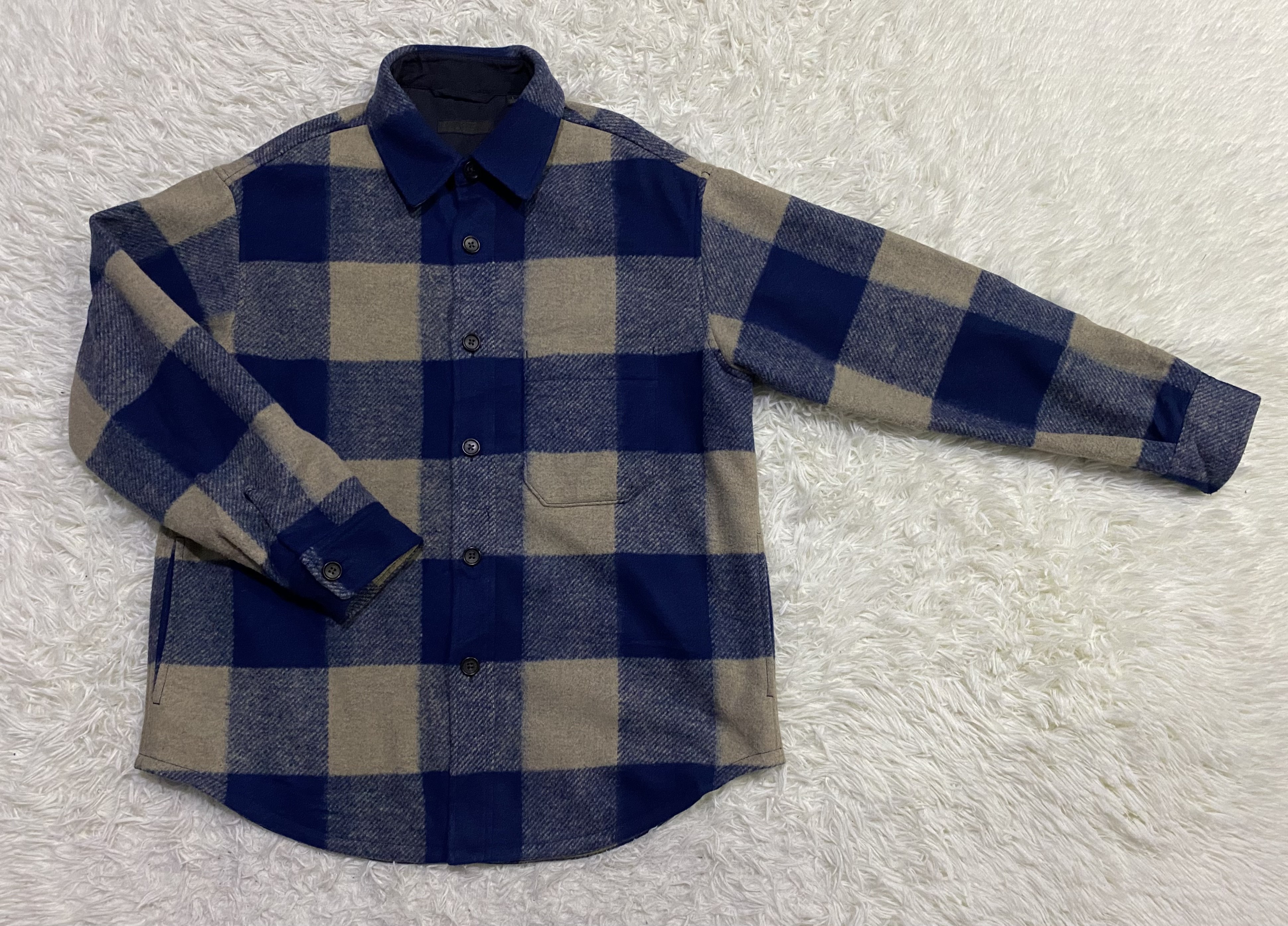 Flannel - Uniqlo Polyester Rayon Button Up Checked Flannel - 4