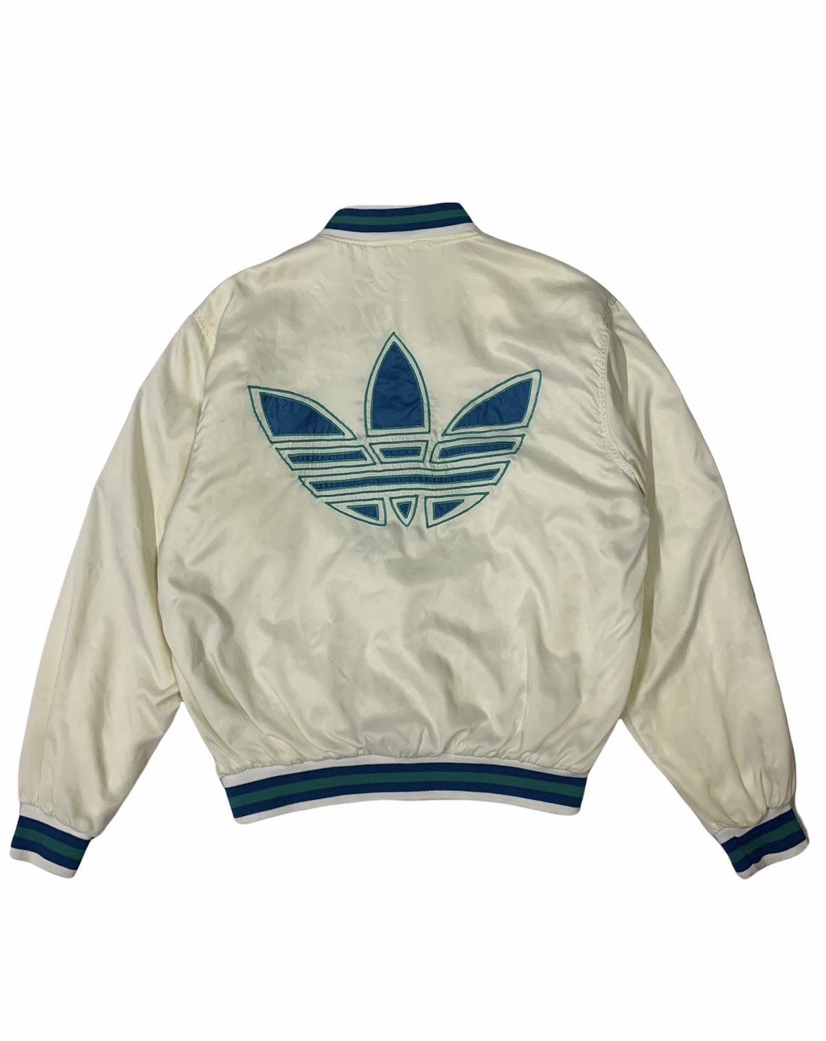 🔥VTG ADIDAS VARSITY JACKET BIG LOGO - 1