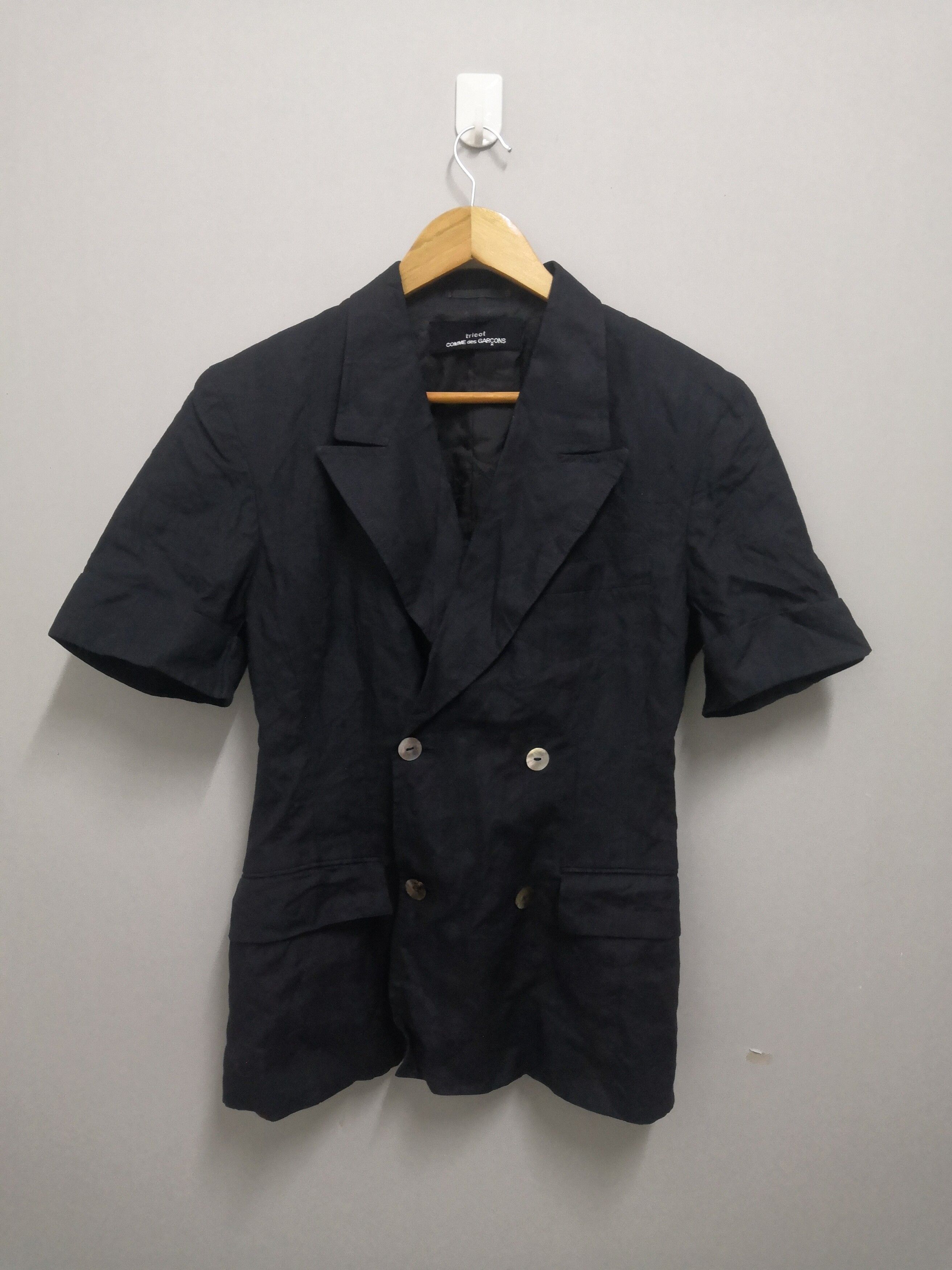 Vintage Comme Des Garcons Tricot Short Sleeve Jacket Blazer - 1
