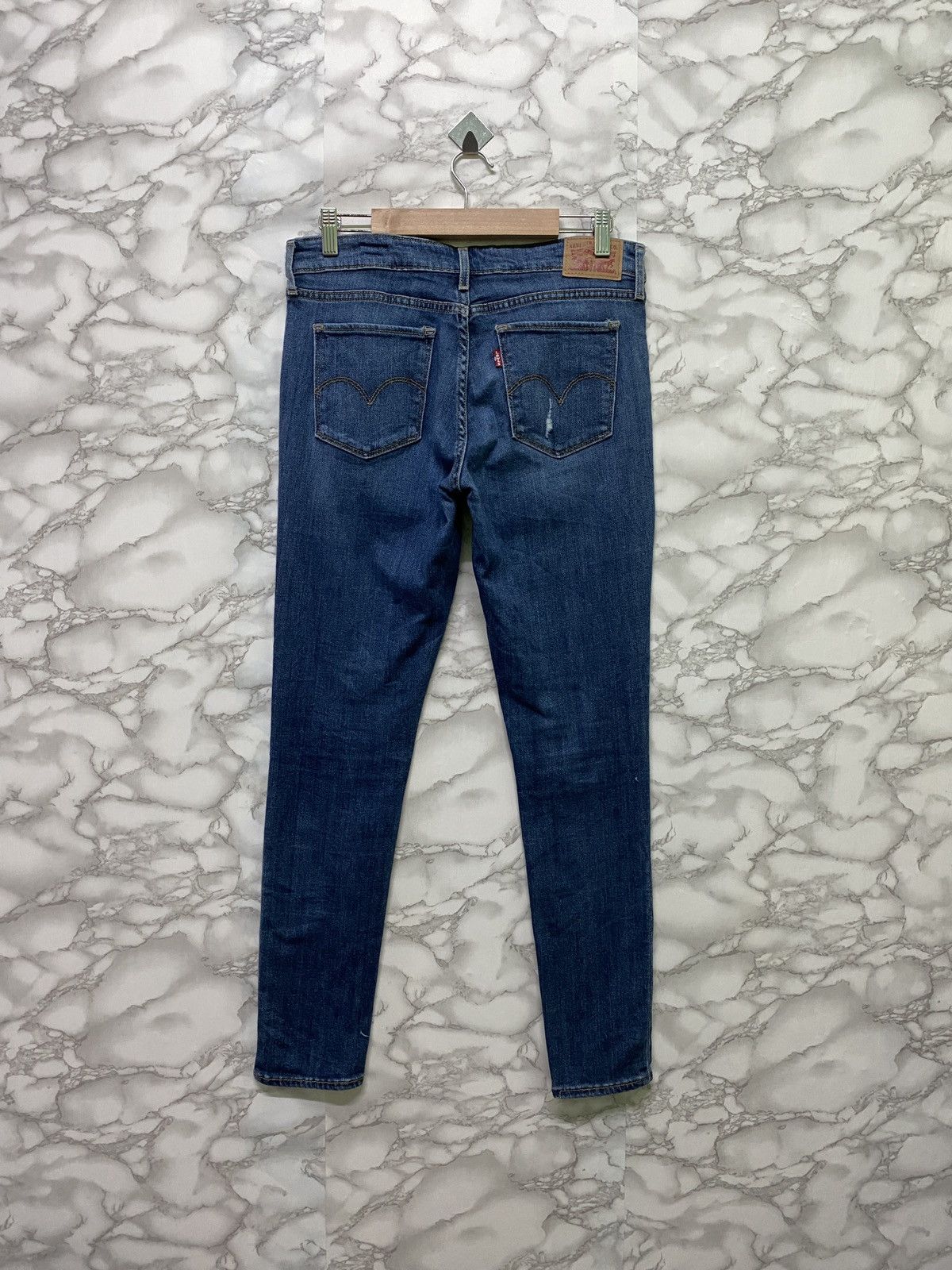 Vintage - LEVIS 711 Skinny Elastic Jeans Distressed Denim - L14 - 2