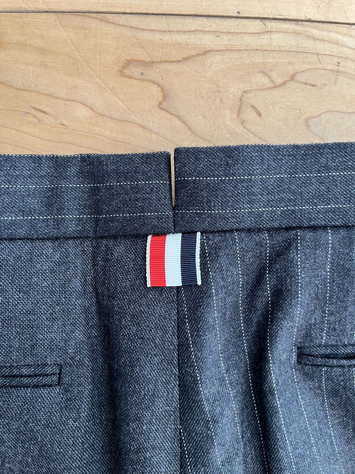 NWT - Thom Browne Panelled Pinstripe Wool Trousers - 12