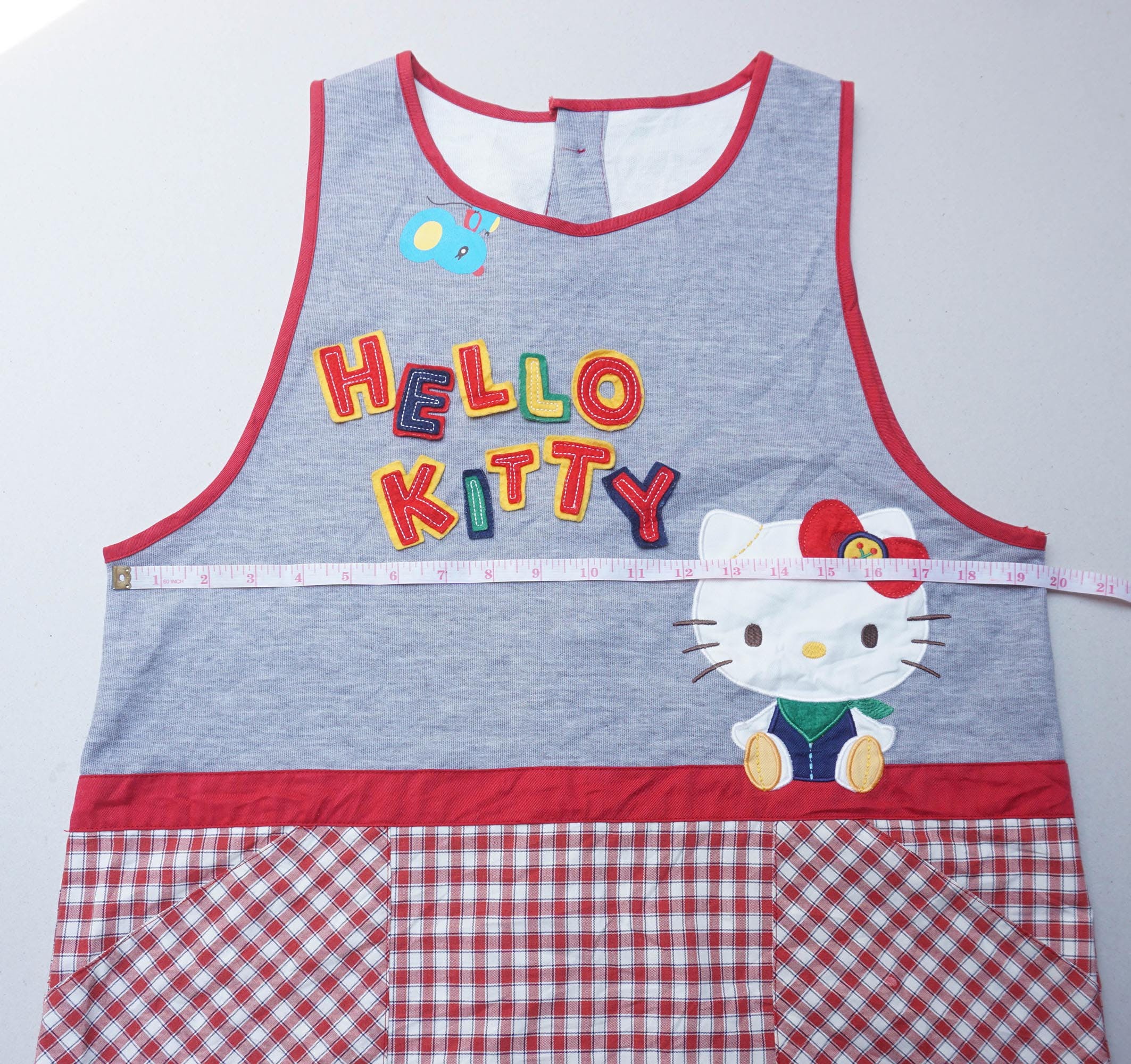 Japanese Brand - HELLO KITTY Patchwork & Checkered Apron - 12