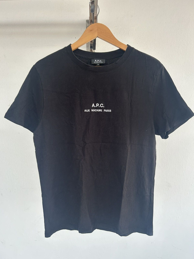 A.P.C Vintage Fronthit Black Tee - 1