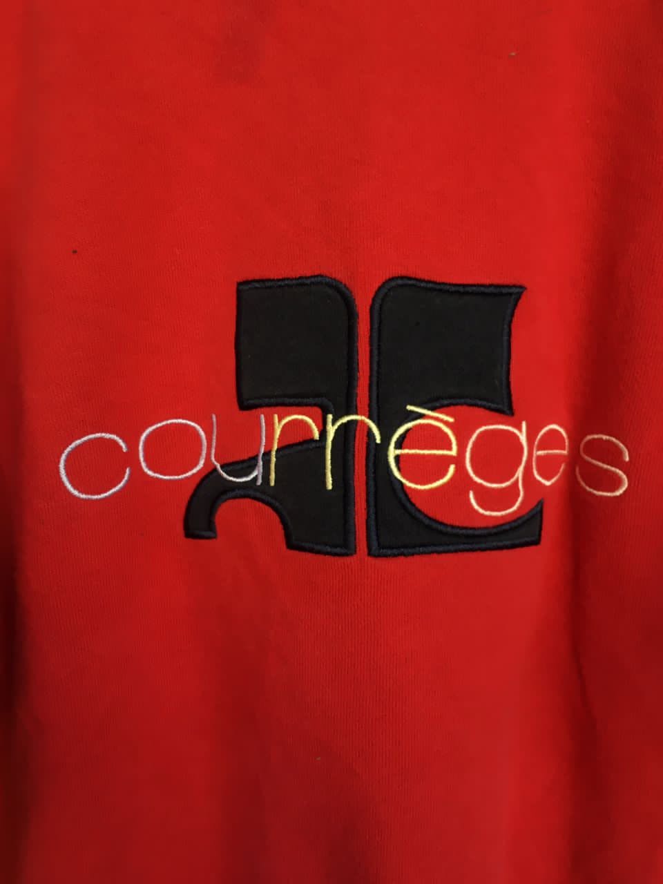Courreges Crewnewk Red big logo - 5