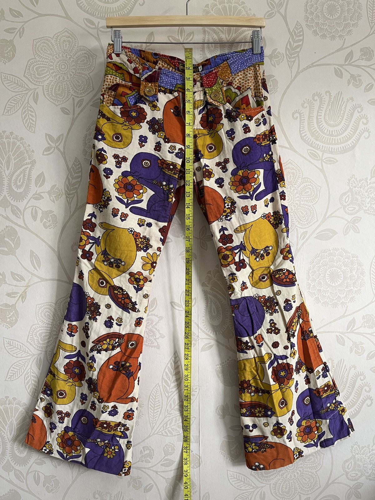 Vintage Steal Muchacha Multicolor Flare Jeans Rabbit Denim - 2