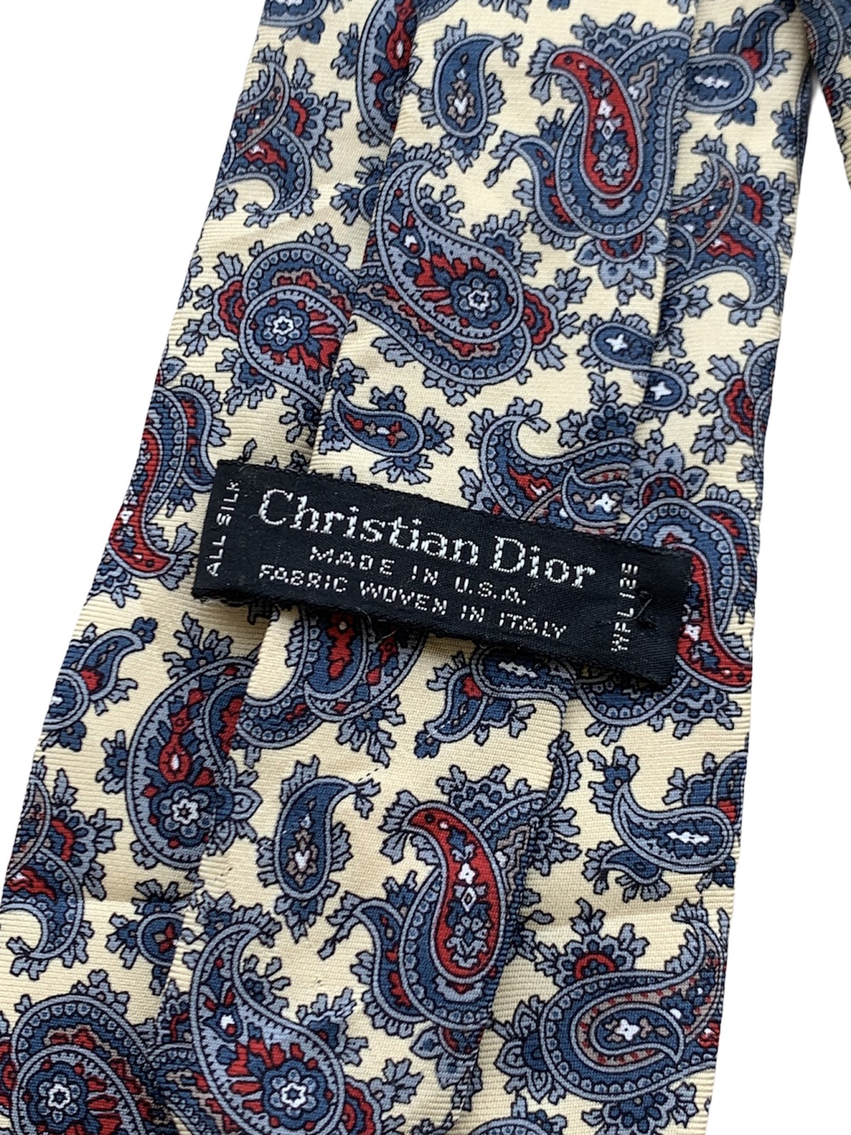 Vintage Christian Dior Made in Italy Paisley Ties - 5