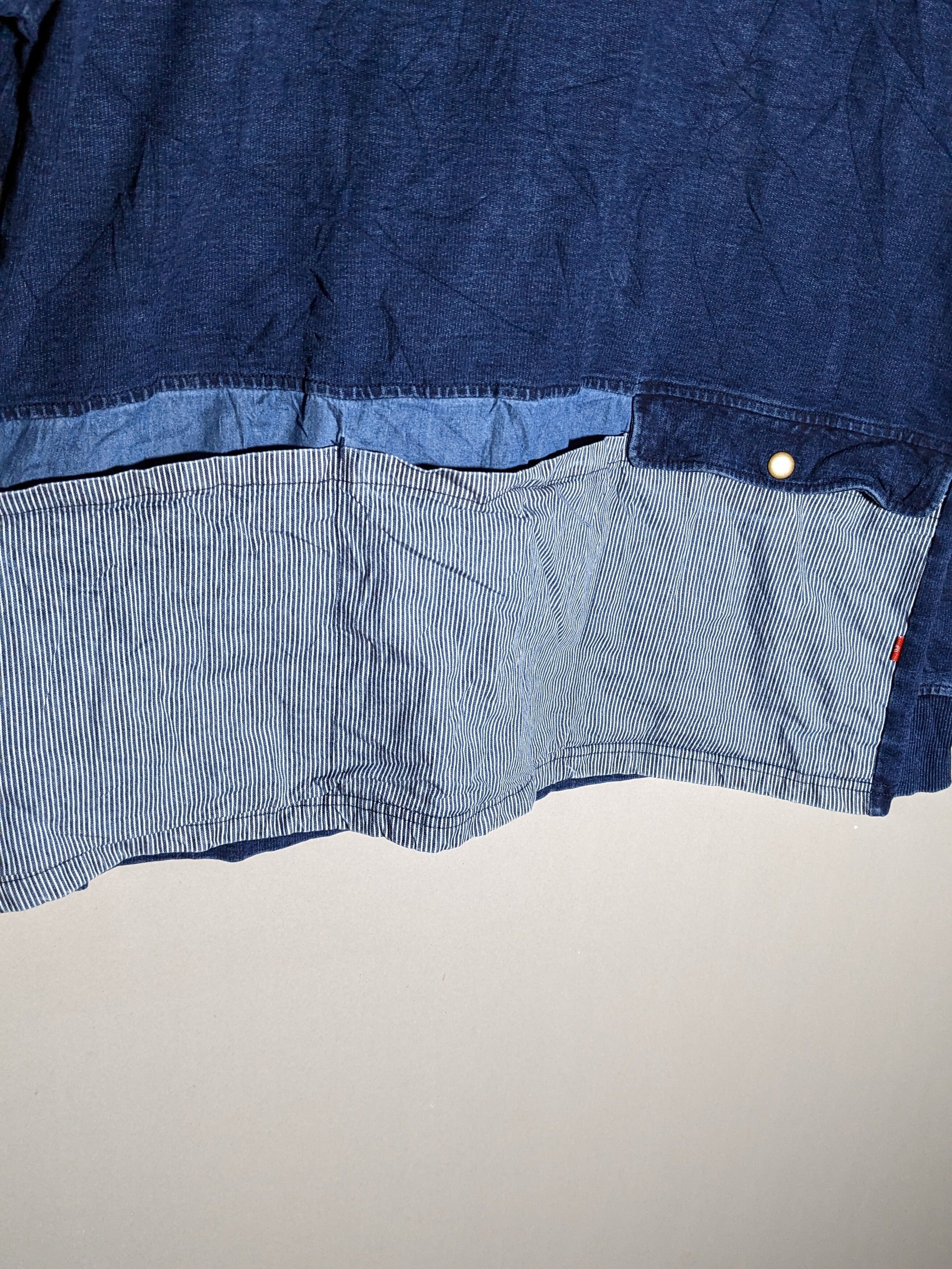 Streetwear - Grn Tokyo Multi Pocket Hickory Denim Blue Sweatshirt - 4