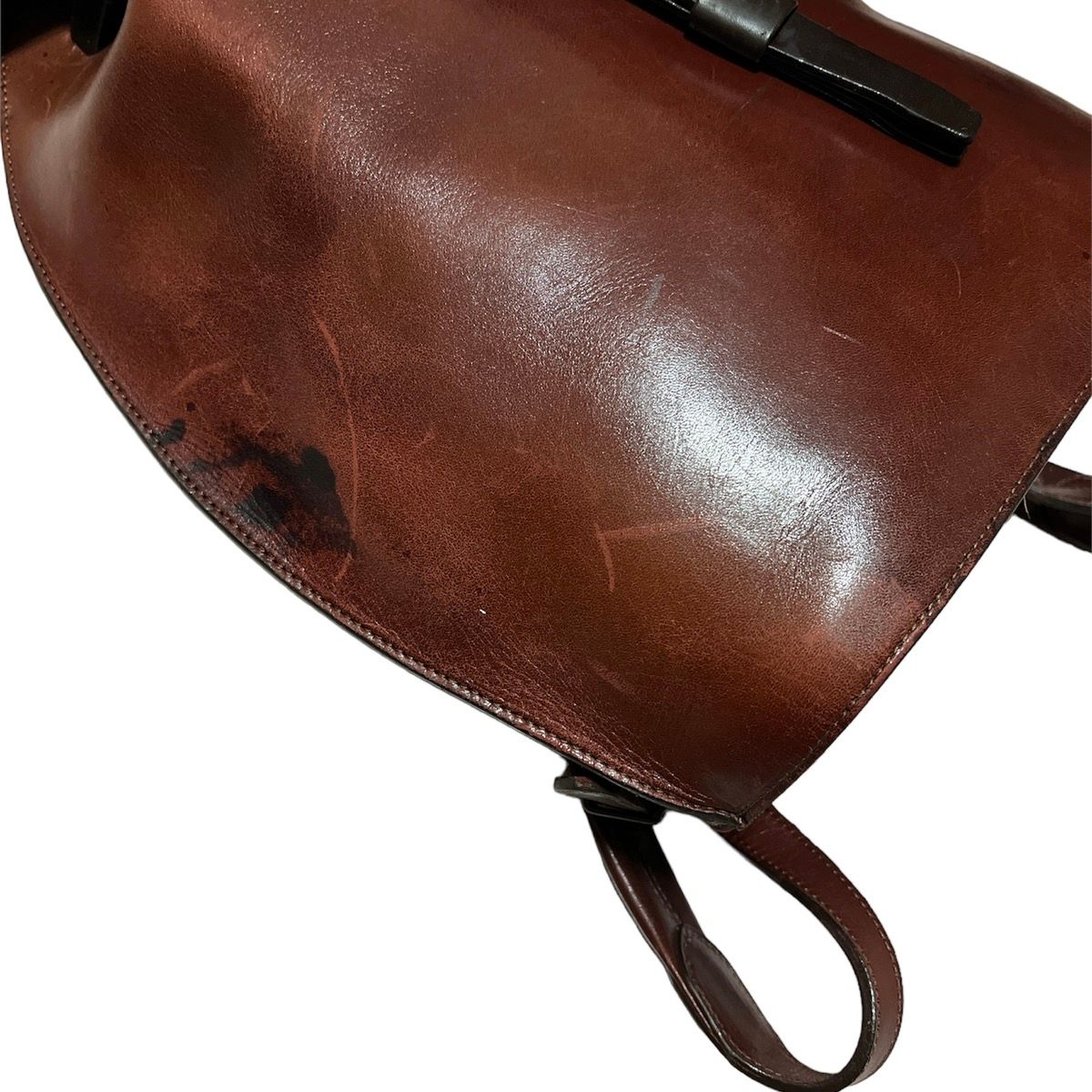 Issey Miyake Studio Leather Drawstring Rucksack Backpack - 4