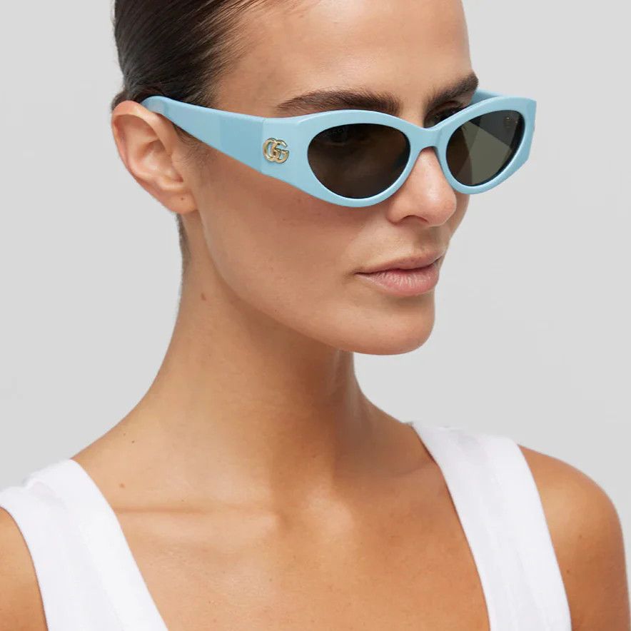 NEW GUCCI GG1401S 004 LIGHT BLUE OVAL WOMEN SUNGLASSES GUCCI - 1