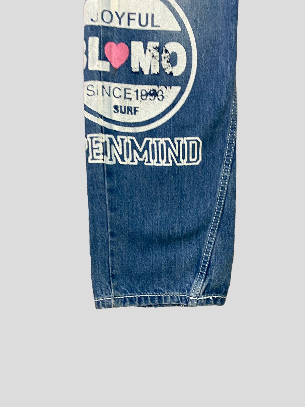 Vintage BLUE MOON BLUE Patches Embroidered Low Rise Denim - 10