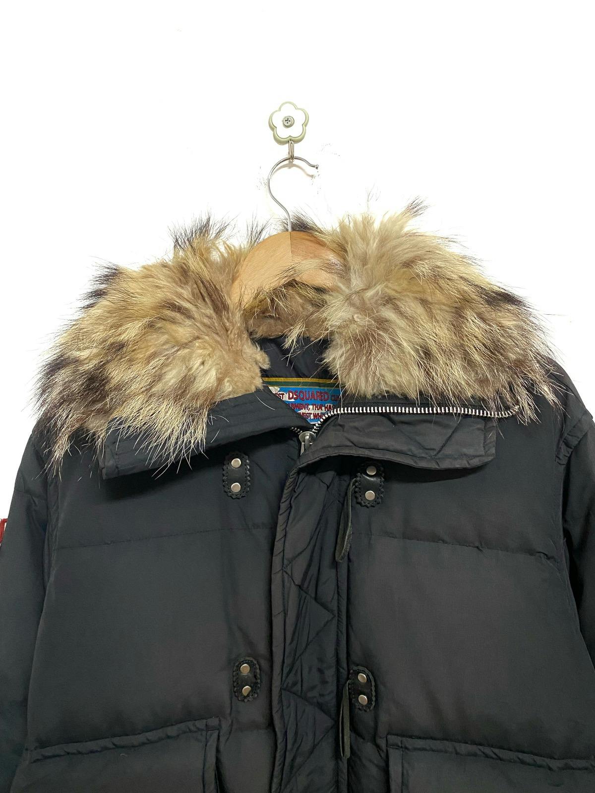 Dsquared Puffer Goose Down Racoon Fur Jacket - 2