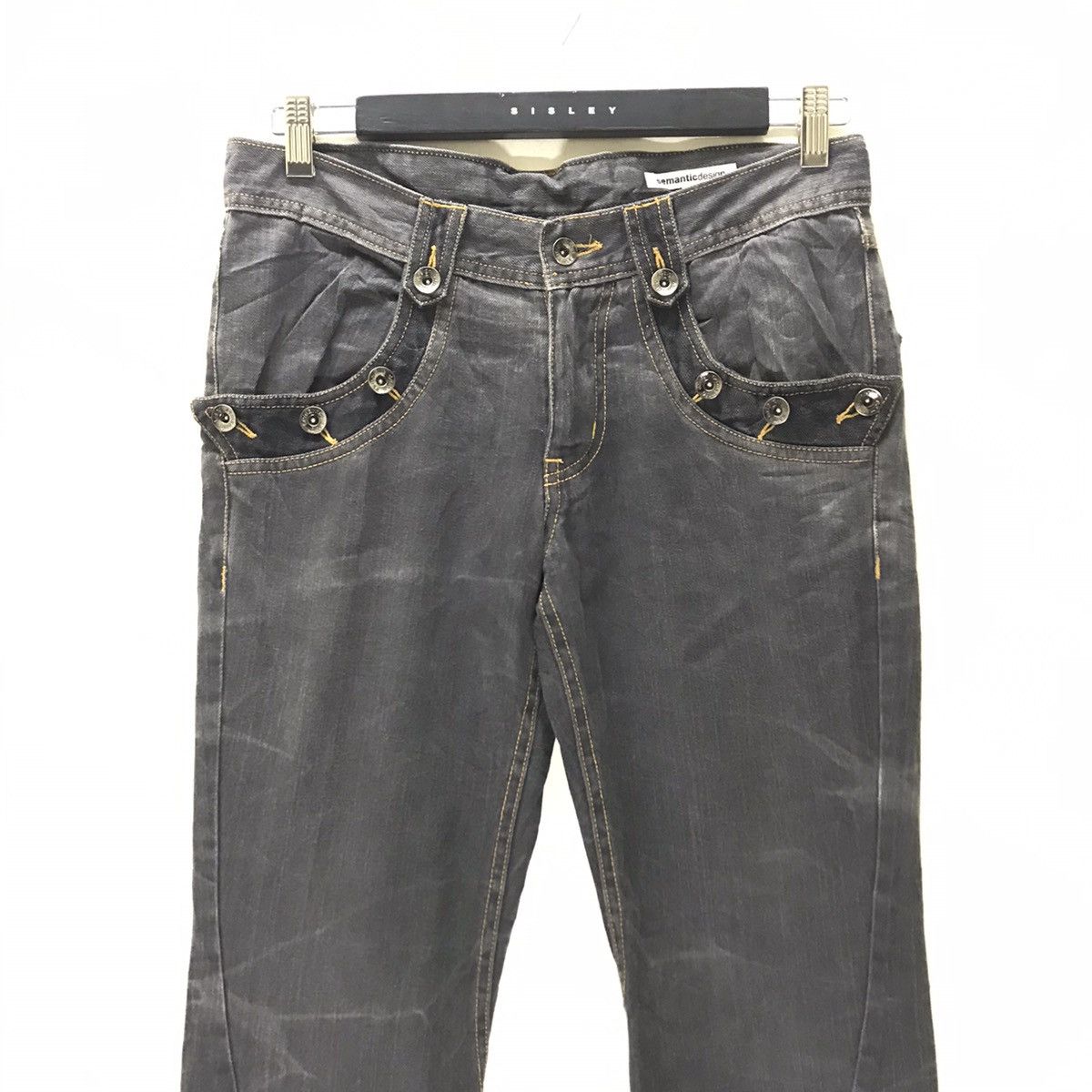 Le Grande Bleu (L.G.B.) - Semantic Design Spiral Cut Flare Jeans Studded - 3