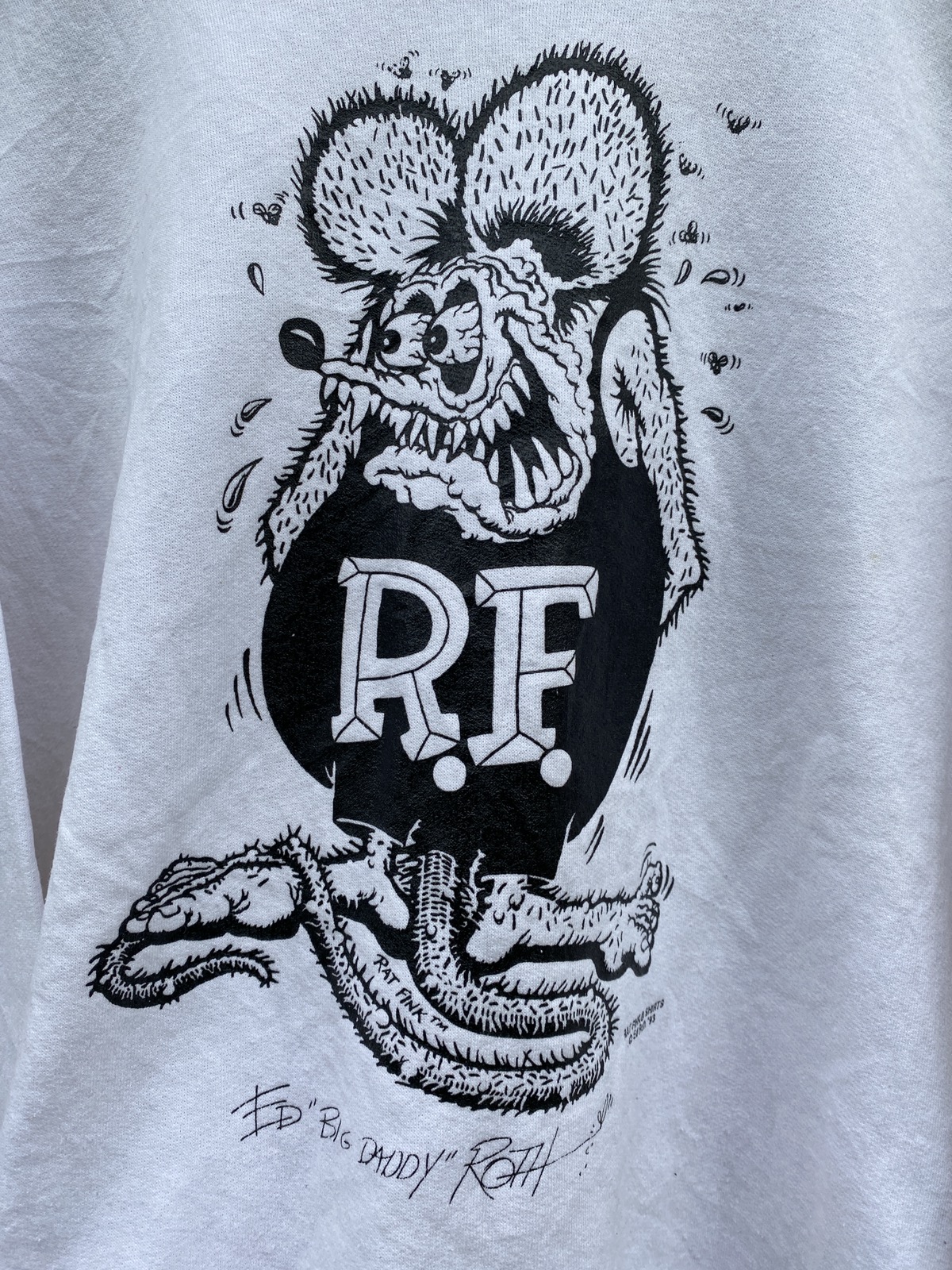 Vintage - OG 1993 Mooneyes Rat Fink Ed Roth Pullover Sweatshirt - 5