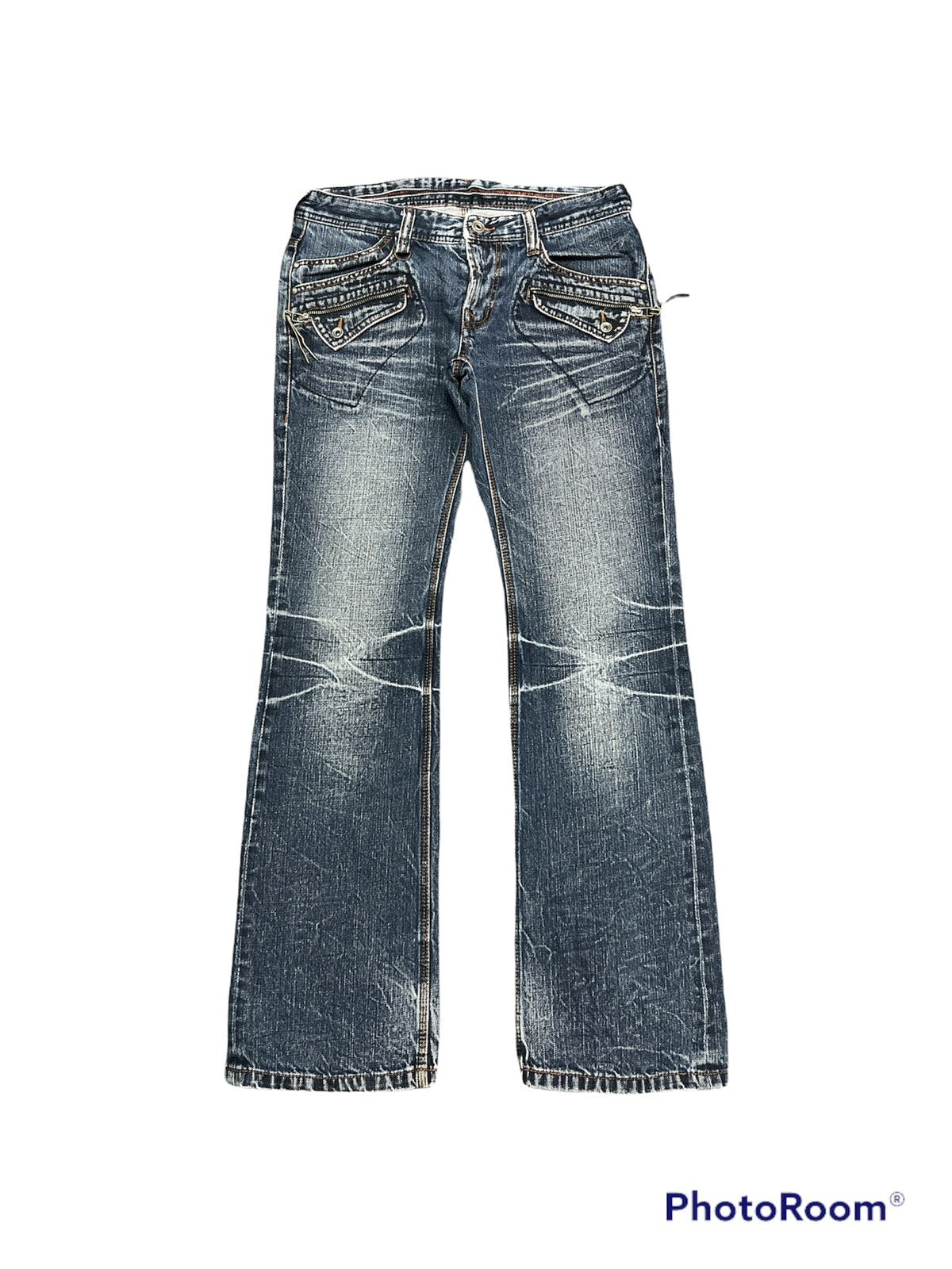 Distressed Japan Blue Flare by Nicole Club For Men Denim - 2