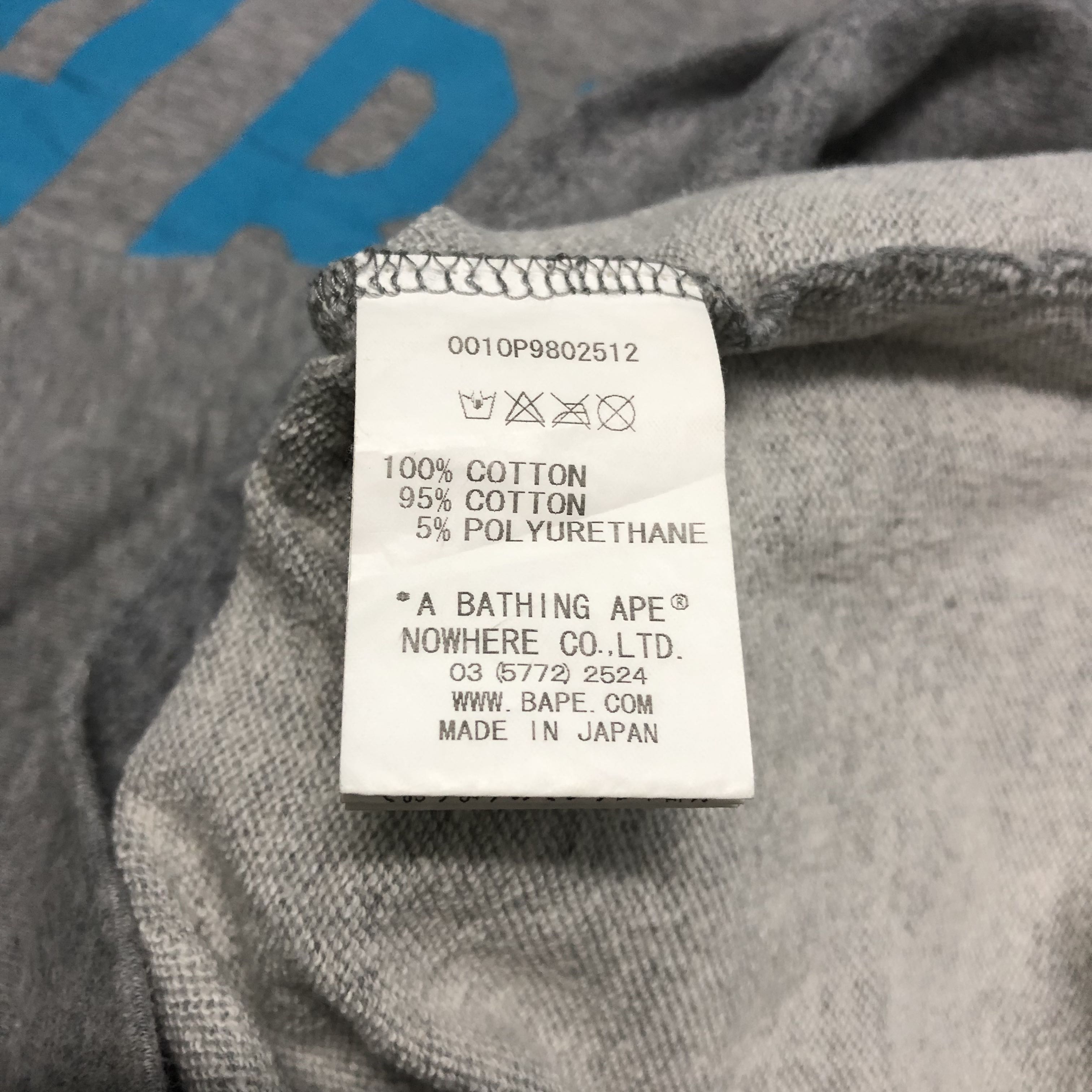 Sweatshirt Long Logo Bathing Ape Made In Japan Size S - 5