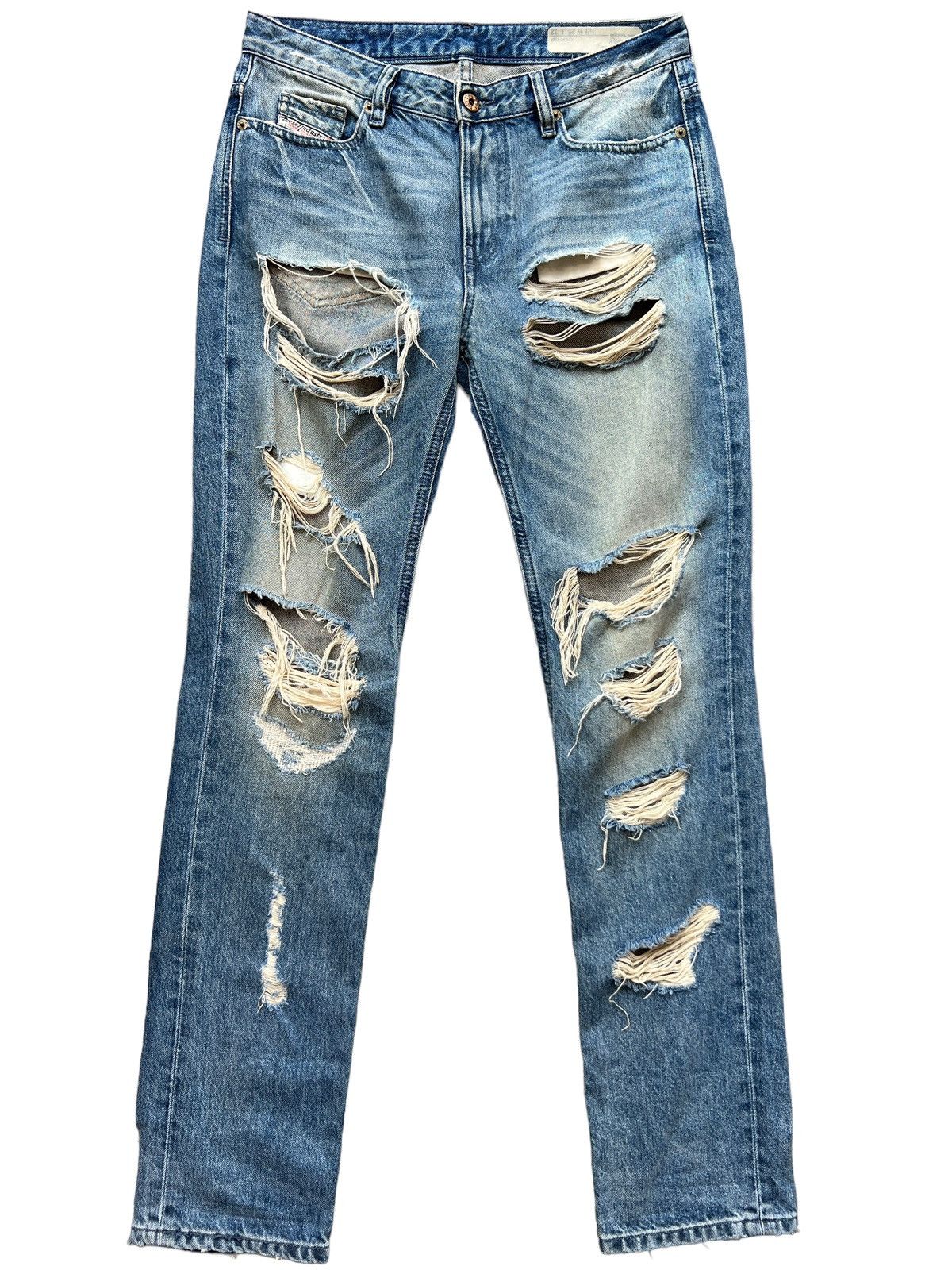 💥Rare💥 Diesel Distressed Ripped Thrashed Denim Jeans 31x31.5 - 2