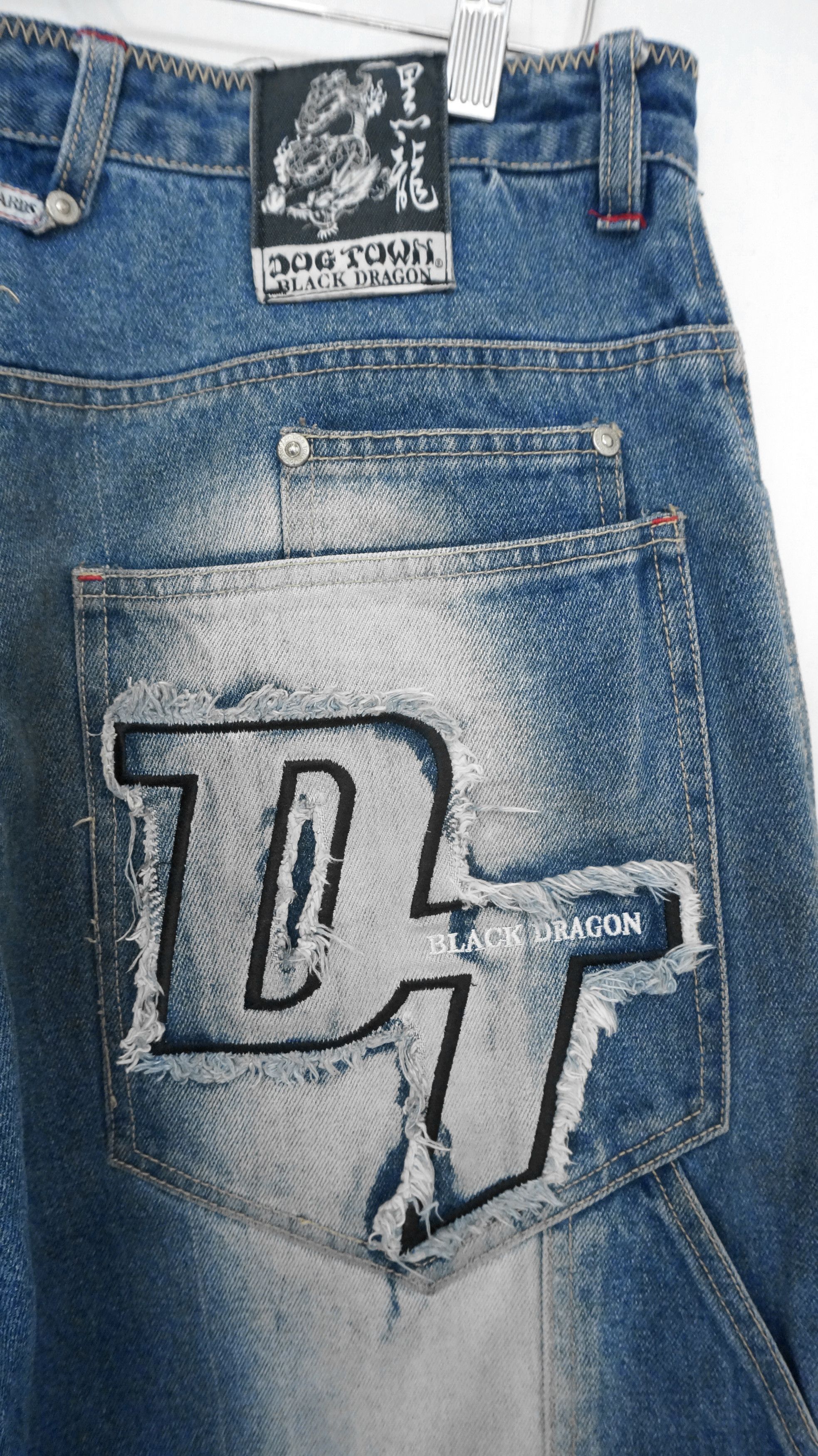 Distressed Denim - 🔥 90s Vintage DOGTOWN Distressed Baggy Worn Jeans - 12