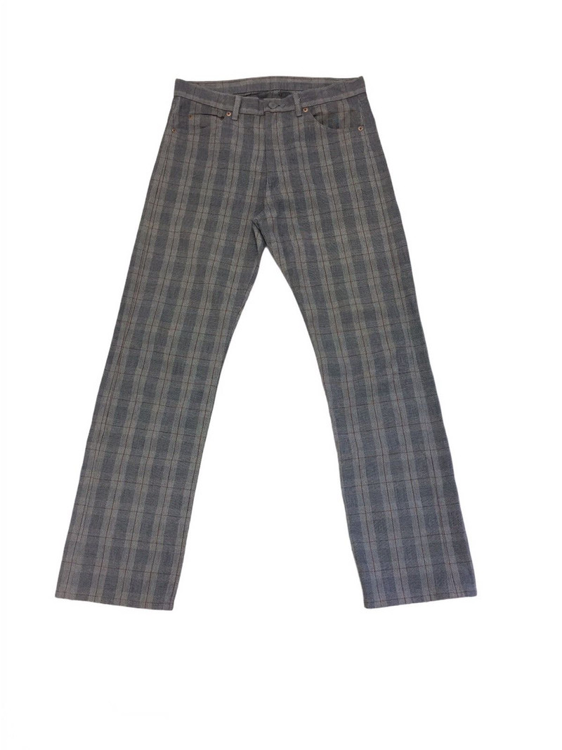 Japanese United Arrows Checkered Denim Pants - 1