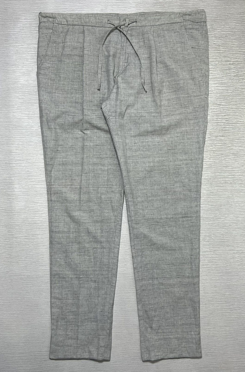 Loro Piana - Flax Virgin Wool Linen Blend Drawstring Trouser - 1
