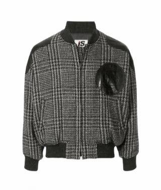 Archives 80's Issey Miyake Sport Plaid Bomber Patch Logo - 1