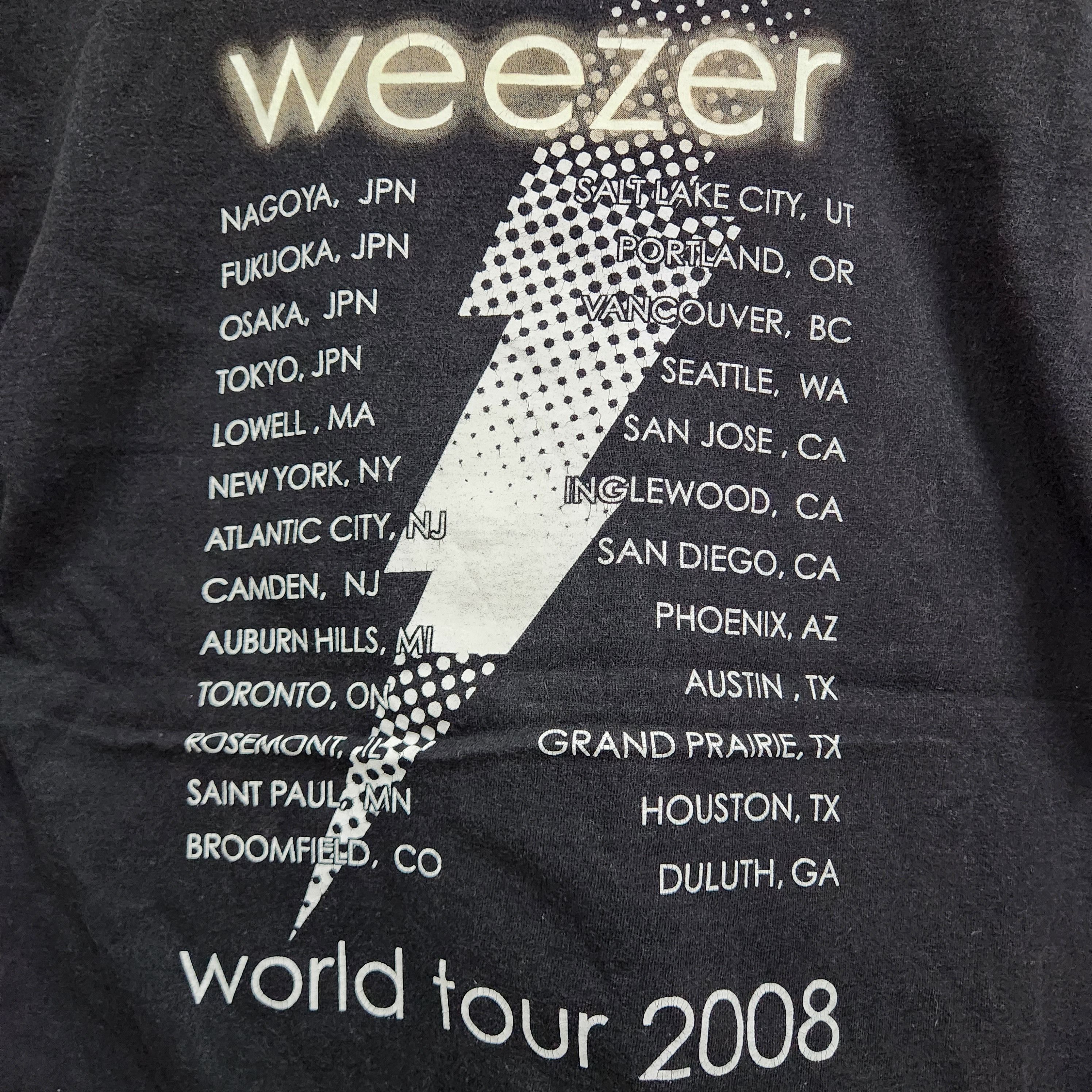 Weezer Vintage TShirt World Tour 2008 - 15